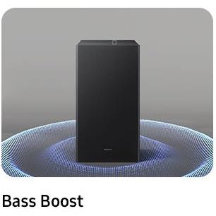 Wireless subwoofer speaker with front panel grille