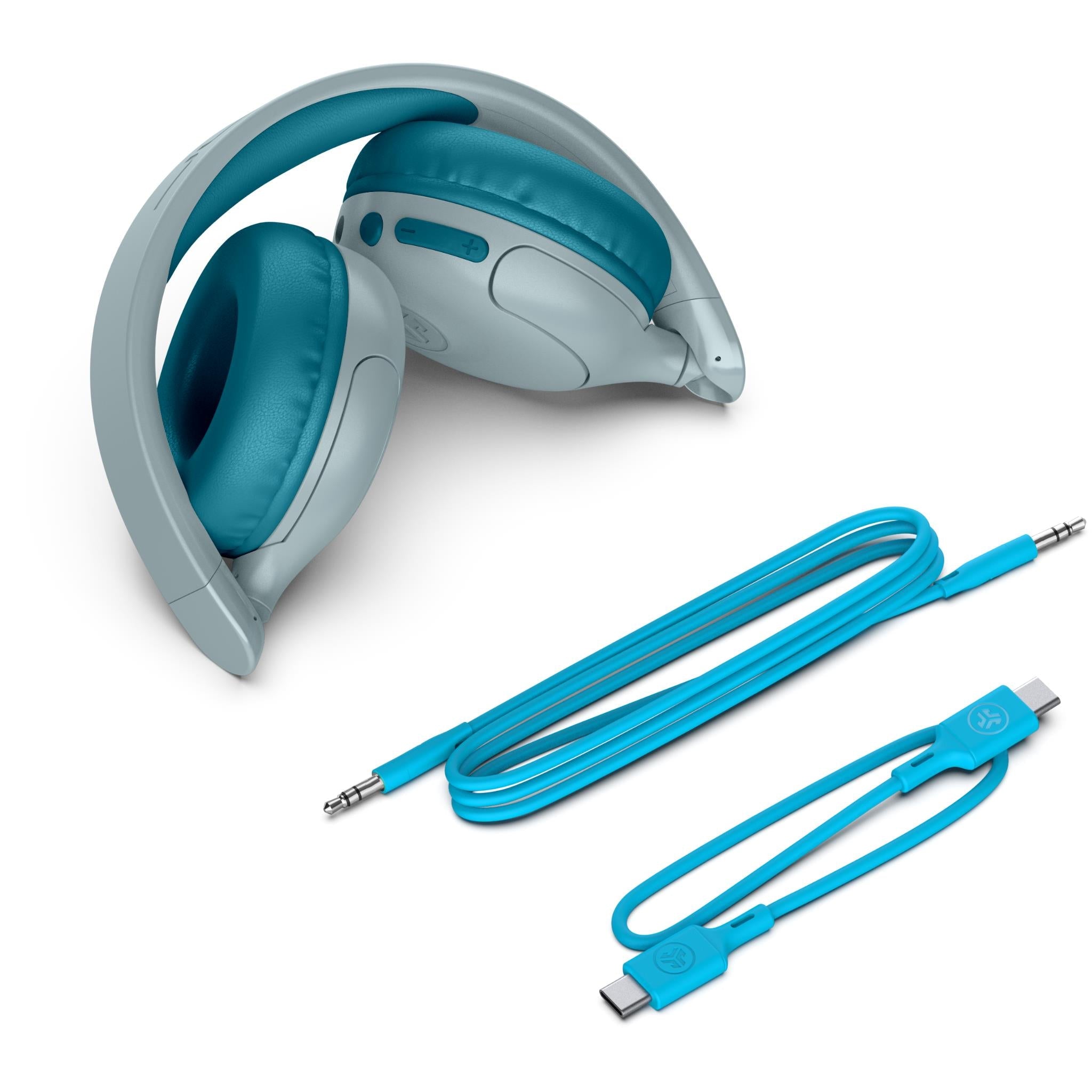 JLab JBuddies 2-in-1 Wireless + Wired Kids Headphones (Teal)