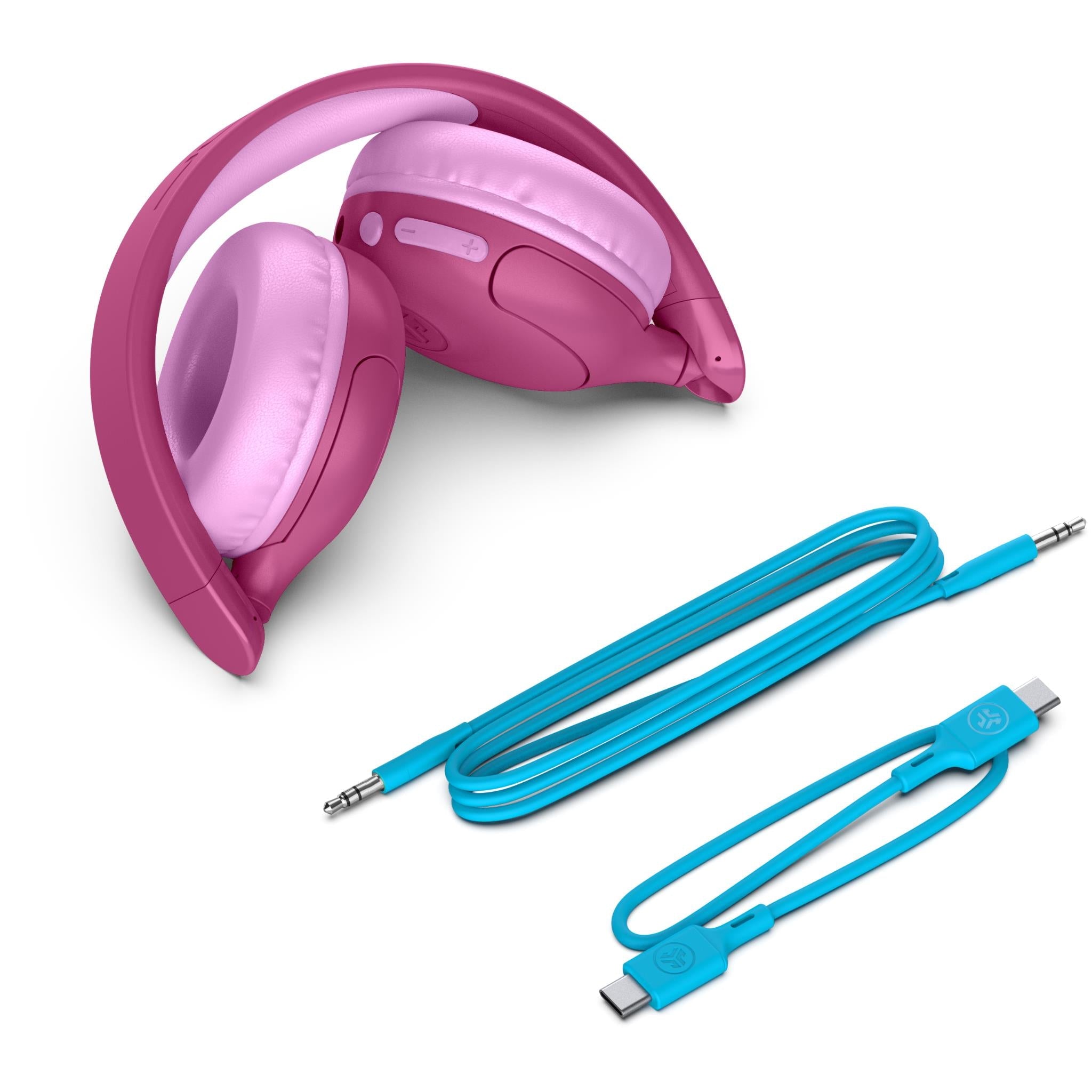 JLab JBuddies 2-in-1 Wireless + Wired Kids Headphones (Pink)