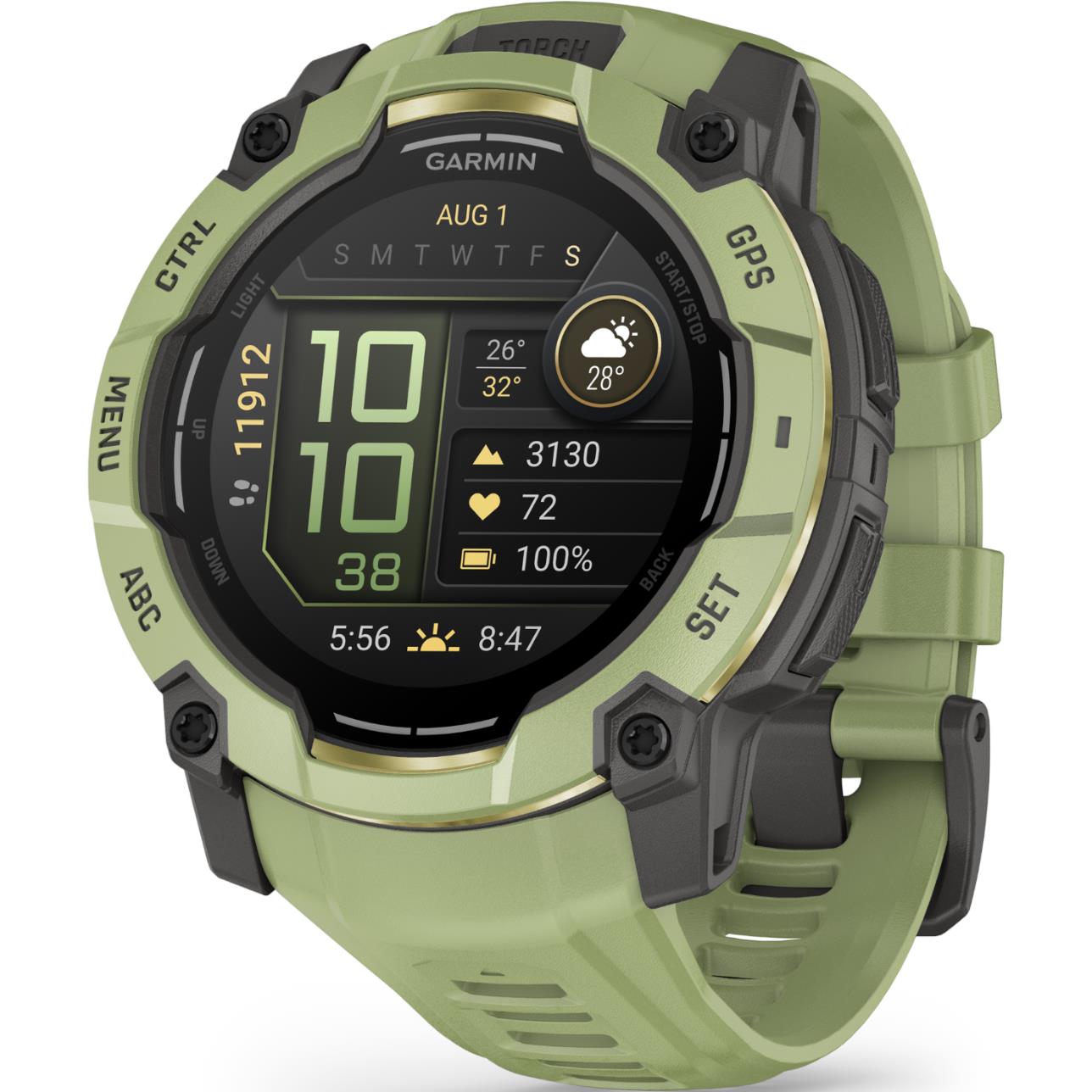 Garmin Instinct 3 50mm AMOLED rugged GPS smartwatch, green - Smart Watches at Tech Supply Shed NZ