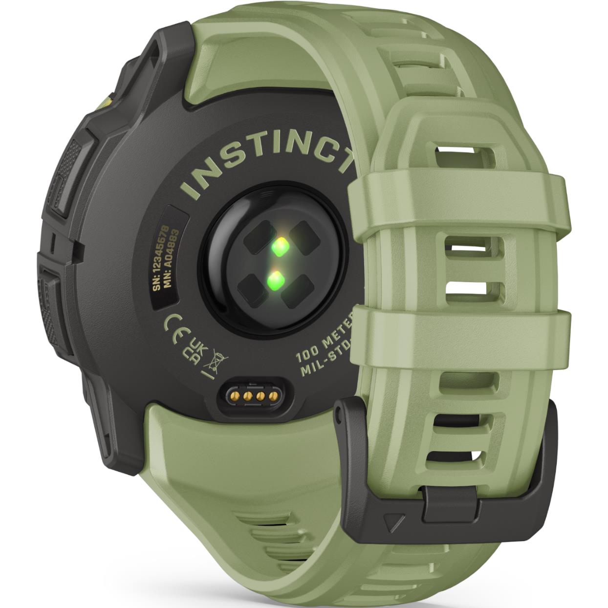Garmin Instinct 3 50mm AMOLED rugged GPS smartwatch, green, image 3 - Smart Watches at Tech Supply Shed NZ