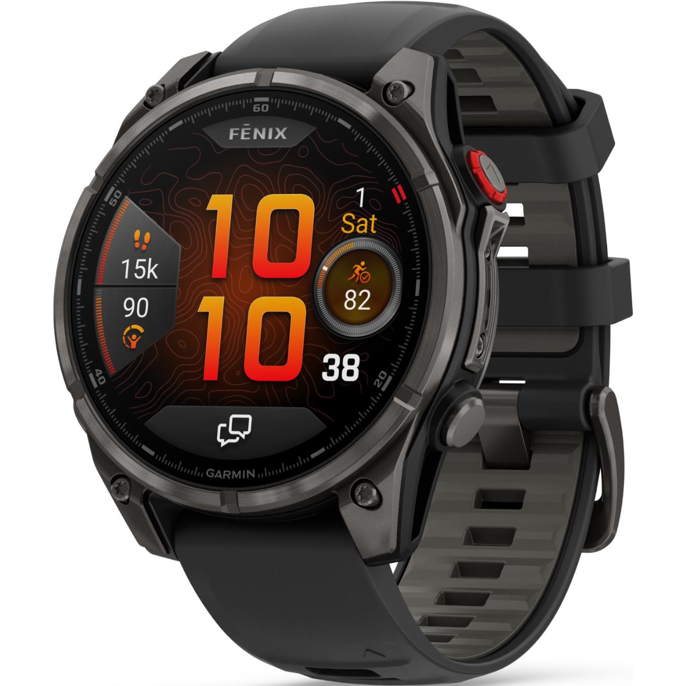 Garmin fenix 8 Pro 47mm AMOLED Sapphire Edition smartwatch, Carbon Grey Titanium - Smart Watches at Tech Supply Shed NZ