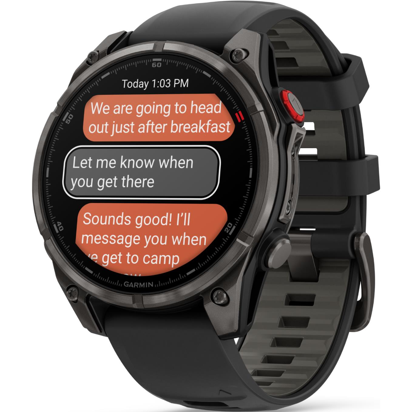 Garmin fenix 8 Pro 47mm AMOLED Sapphire Edition smartwatch, Carbon Grey Titanium, image 7 - Smart Watches at Tech Supply Shed NZ