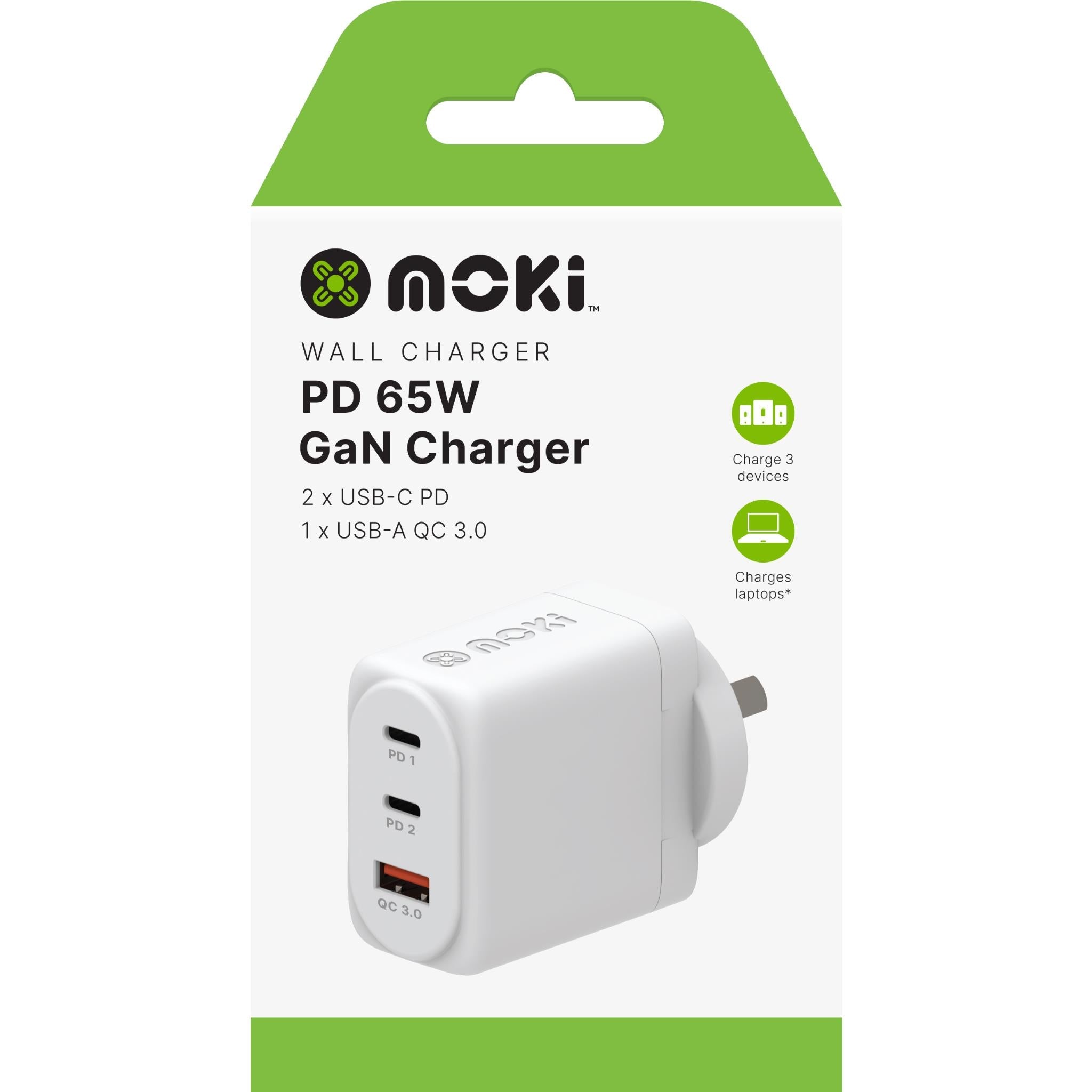 Moki PD 65W GaN Wall Charger
