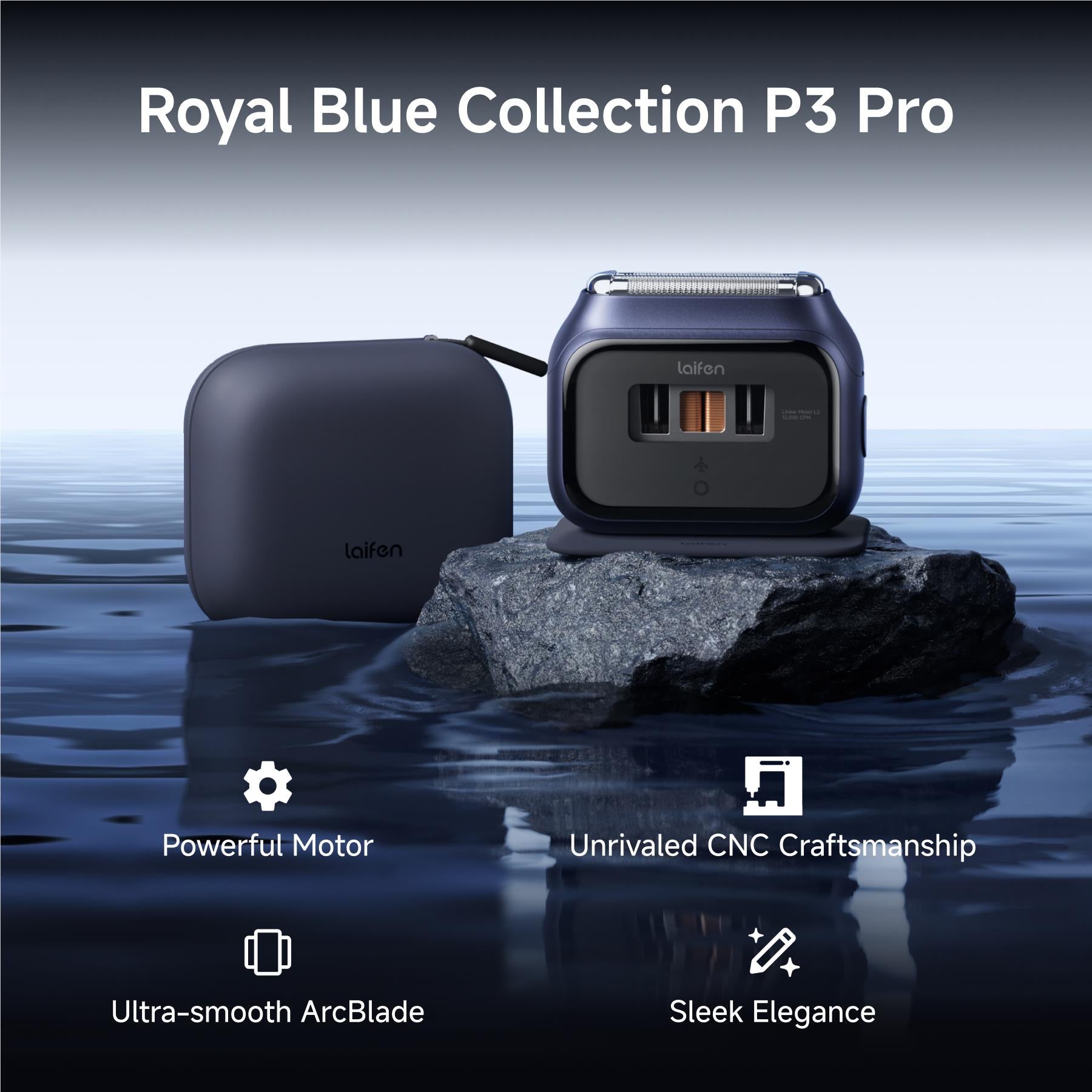 Laifen P3 Pro 3 Blade Aluminum Alloy Electric Shaver (Royal Blue)