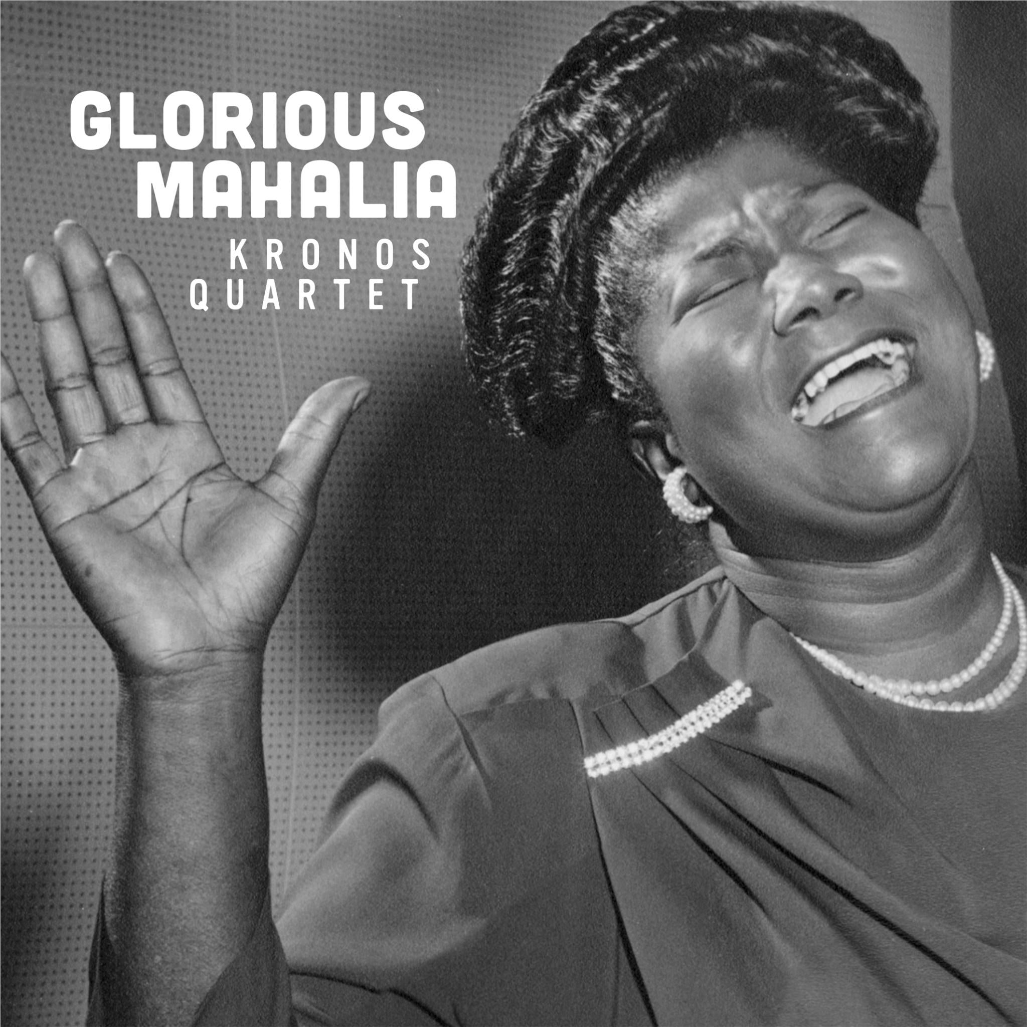 Black-and-white album cover featuring a singing woman in formal dress and pearl jewelry