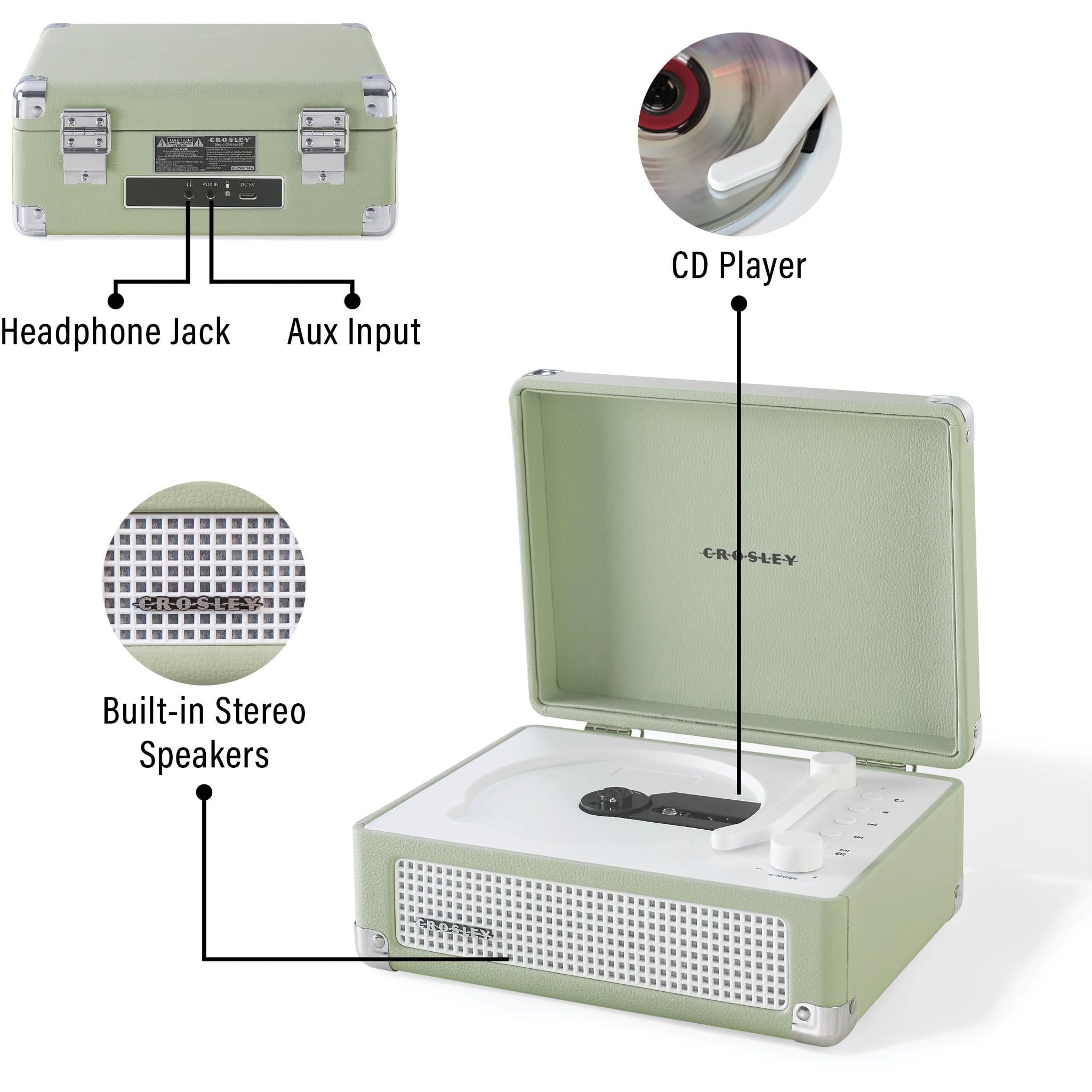Crosley Cruiser Portable Retro CD Player (Mint)