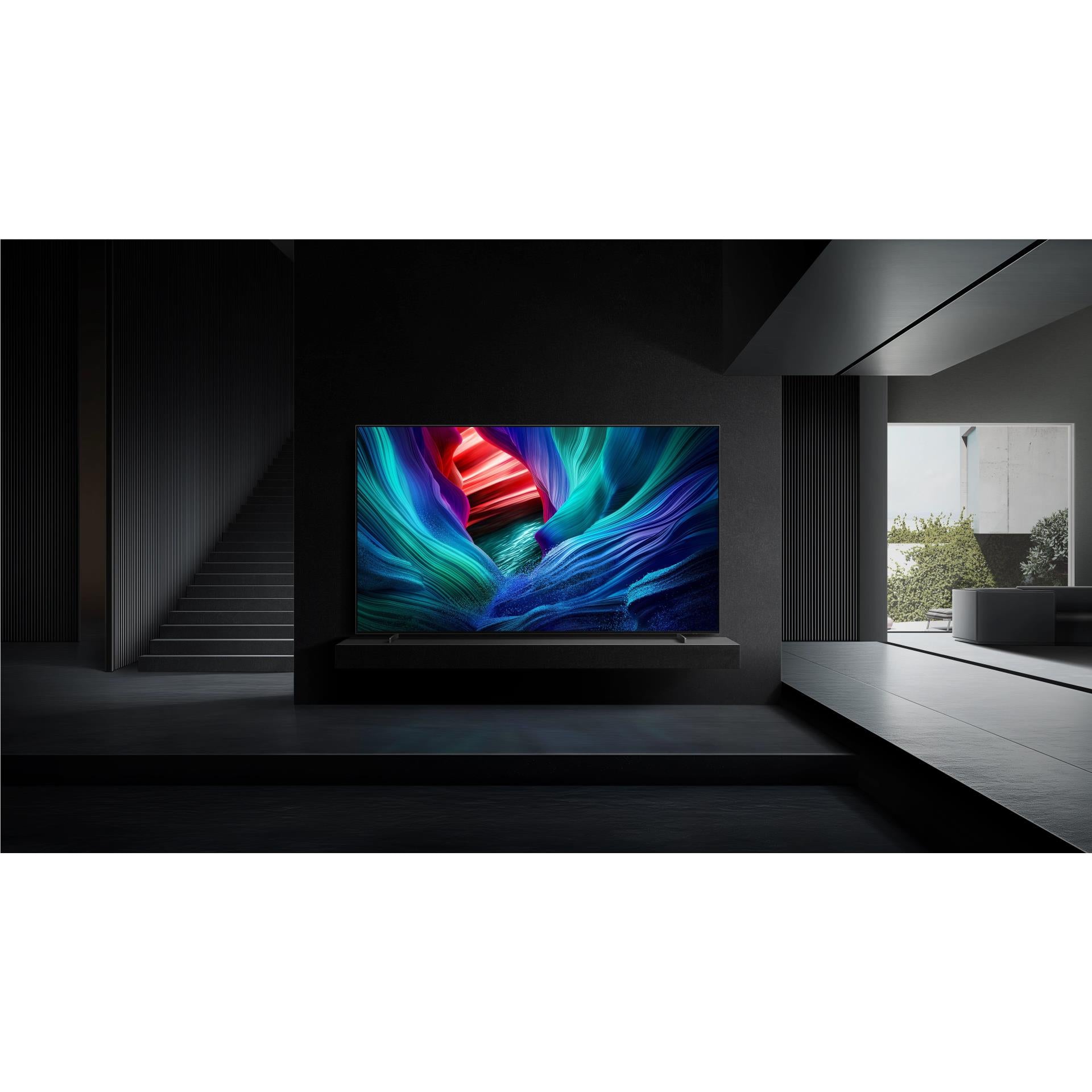 Samsung Micro RGB Smart TV displaying colorful abstract scene