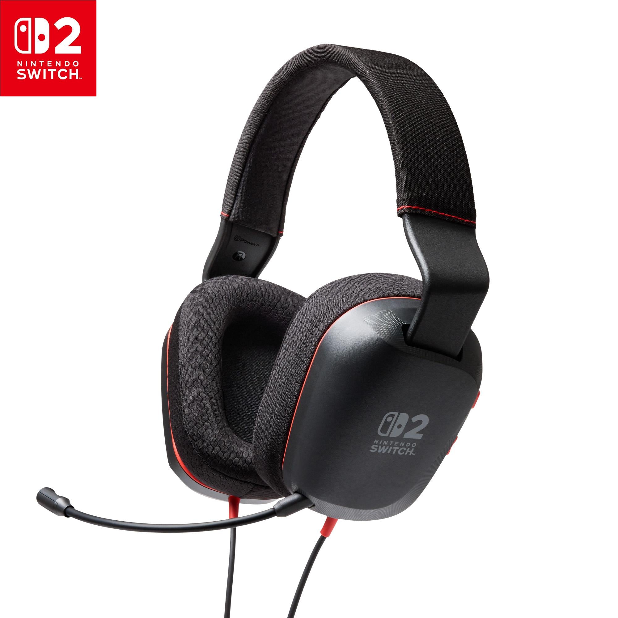 PowerA Wired Stereo Headset for Nintendo Switch 2 (Black)