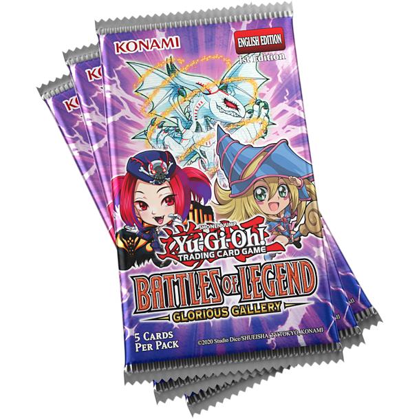 Yu-Gi-Oh! TCG Battles of Legend Glorious Gallery 3-pack tuckbox, image 2 - Trading Card Games at Tech Supply Shed NZ