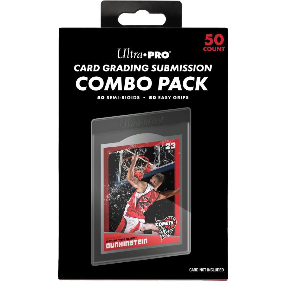 Card grading combo pack box with clear card sleeve insert, 50 count