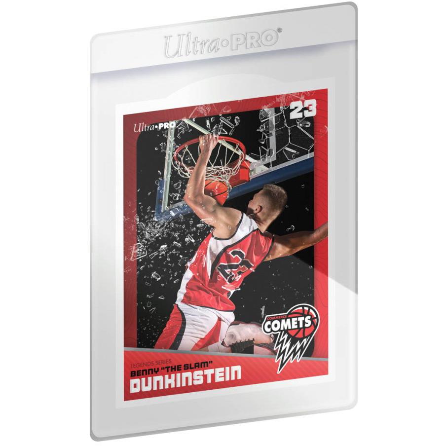 Clear card sleeve with Ultra PRO label and sports card inside