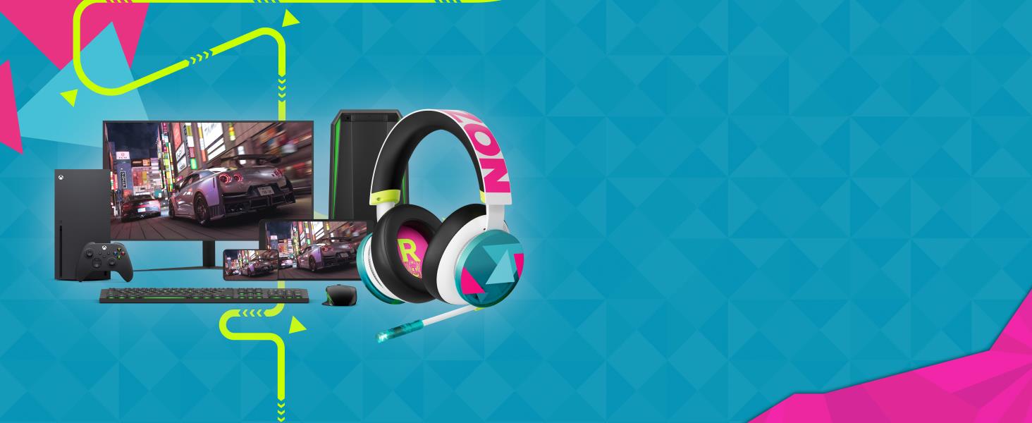 Xbox Wireless Headset Forza Horizon 6 Limited Edition with blue boom mic, image 13 - Gaming Headsets at Tech Supply Shed NZ