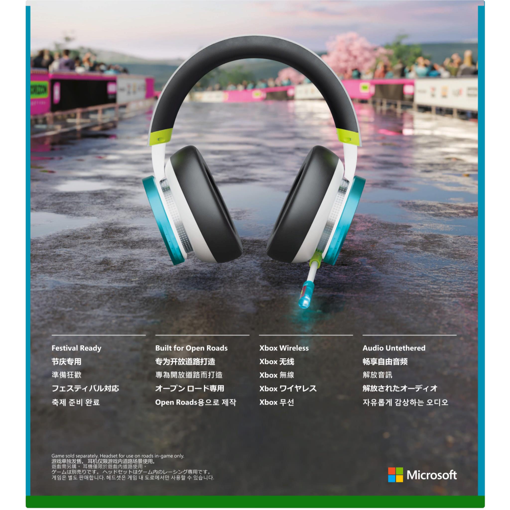 Xbox Wireless Headset Forza Horizon 6 Limited Edition with blue boom mic, image 7 - Gaming Headsets at Tech Supply Shed NZ