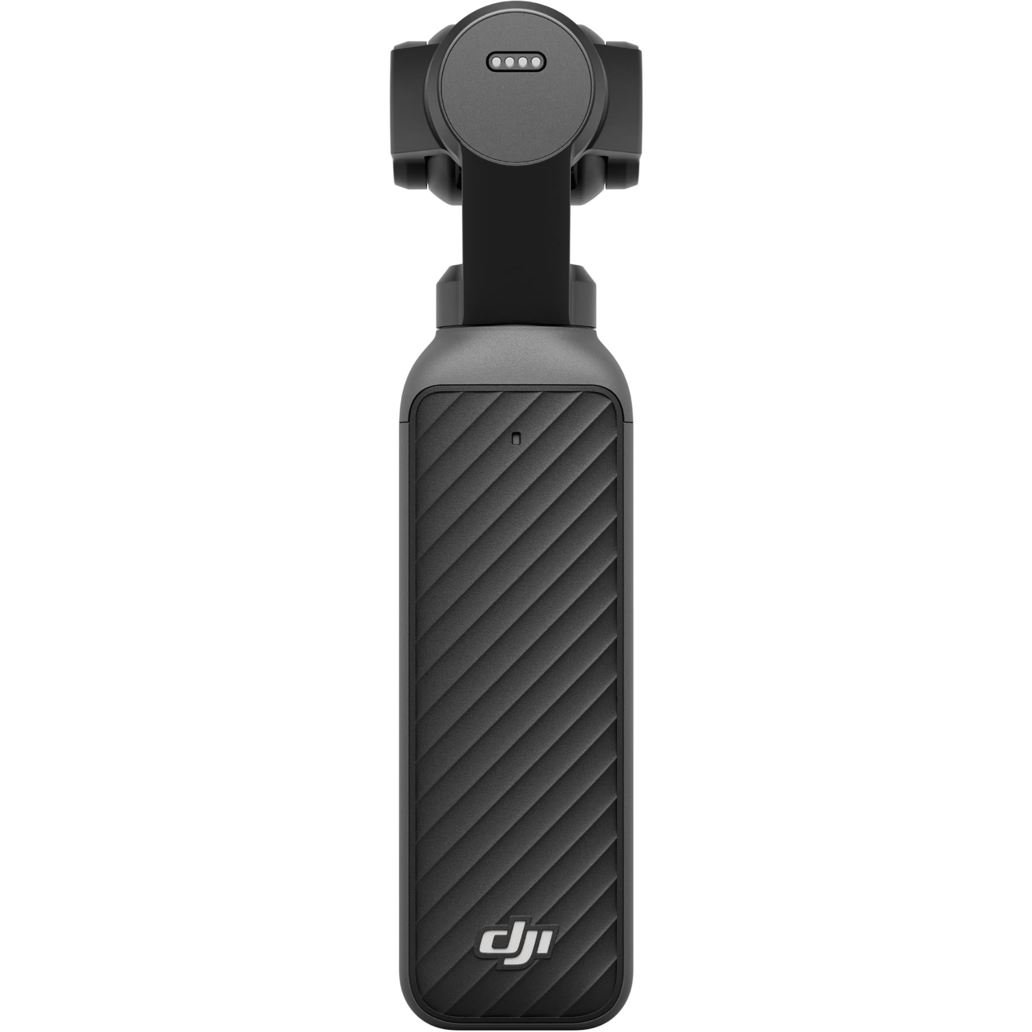 DJI gimbal camera back with textured grip and top module folded out
