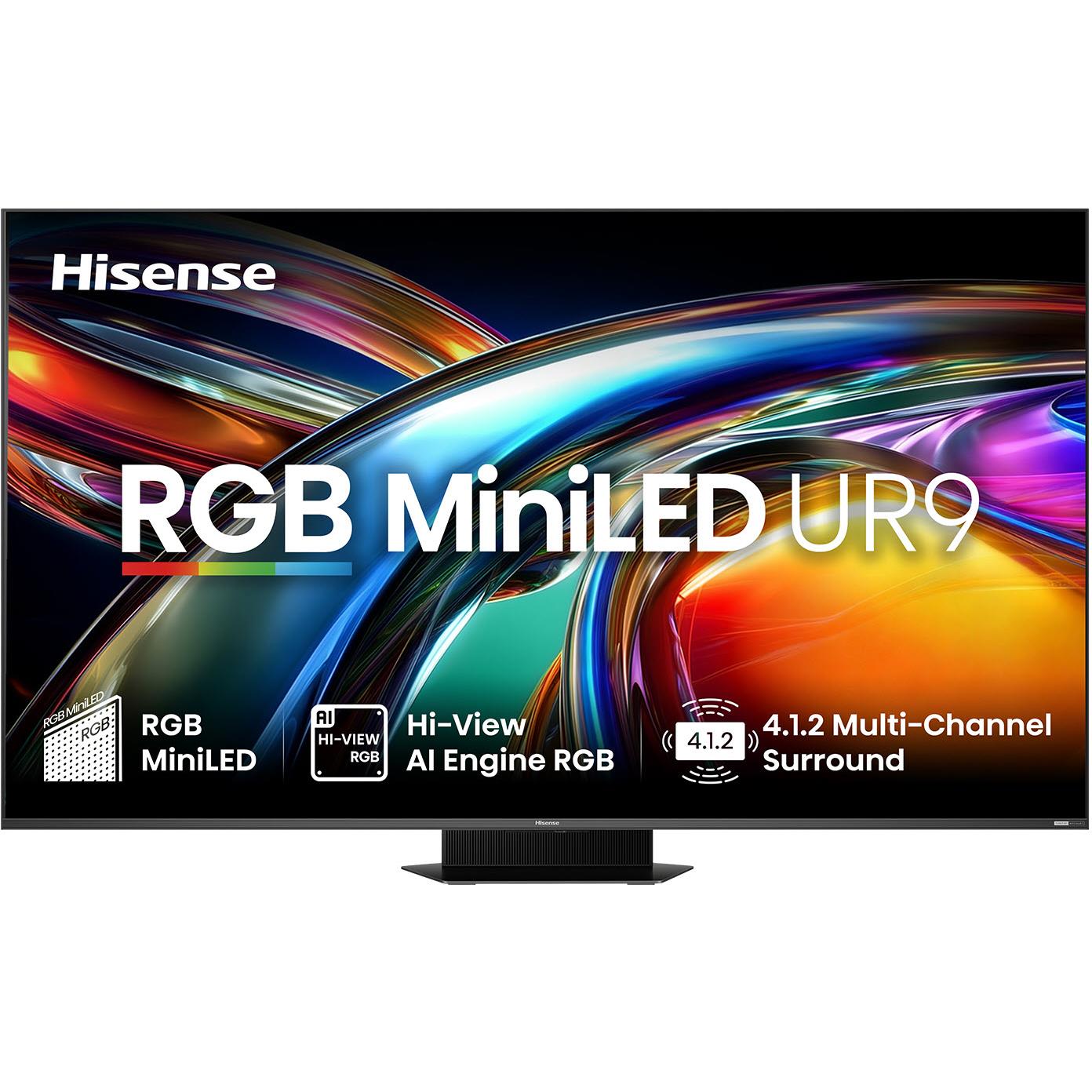 Hisense 85 inch UR9 ULED 4K UHD RGB Mini-LED smart TV, image 2 - Extra Large TVs - 85" and Above at Tech Supply Shed NZ