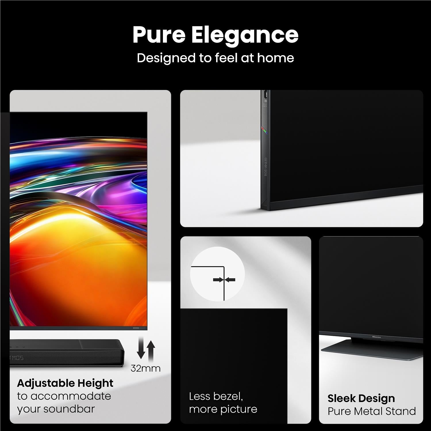 Hisense 85 inch UR9 ULED 4K UHD RGB Mini-LED smart TV, image 13 - Extra Large TVs - 85" and Above at Tech Supply Shed NZ