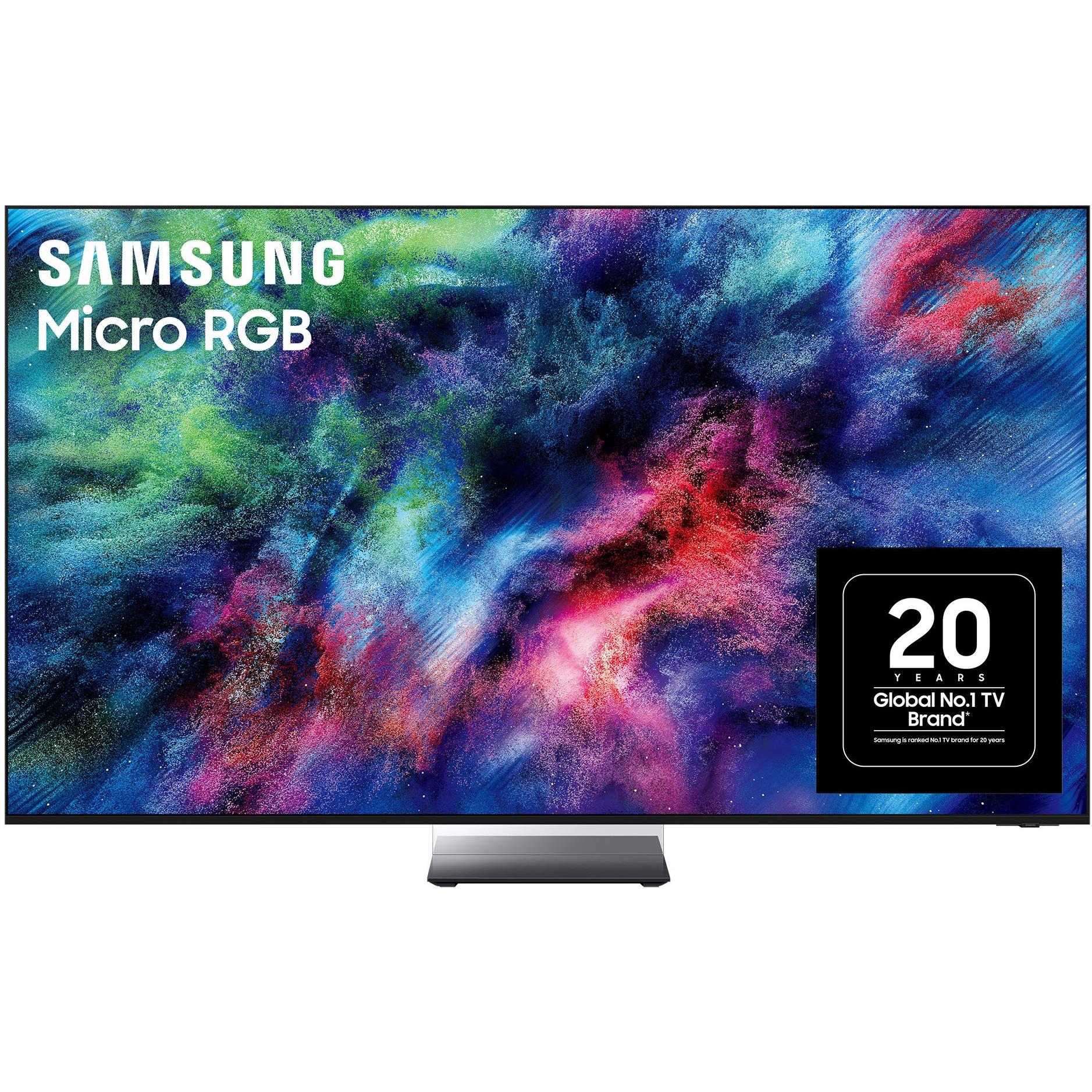 Samsung 65-inch 4K TV with Micro RGB display on a slim stand