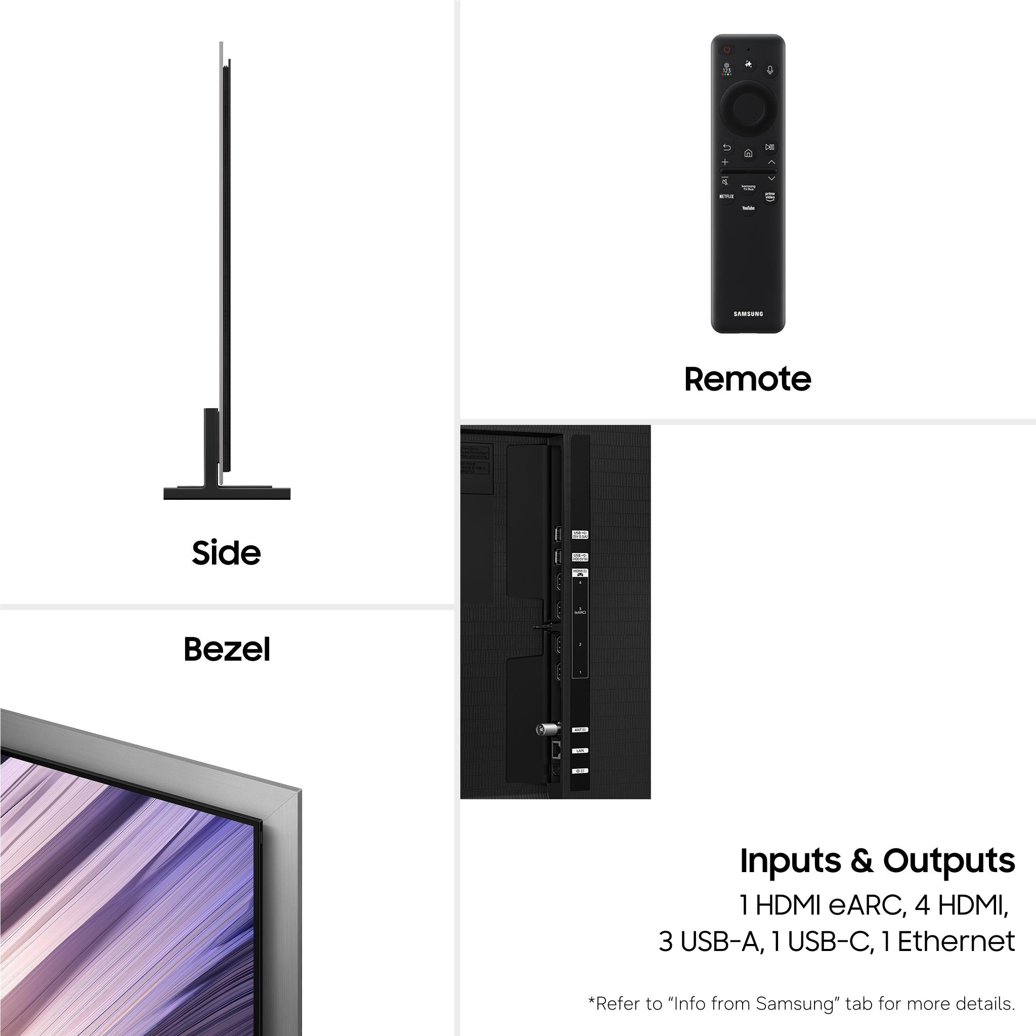 Samsung S95H 83 inch OLED 4K smart TV in black, image 3 - Large TVs - 65" to 75" at Tech Supply Shed NZ