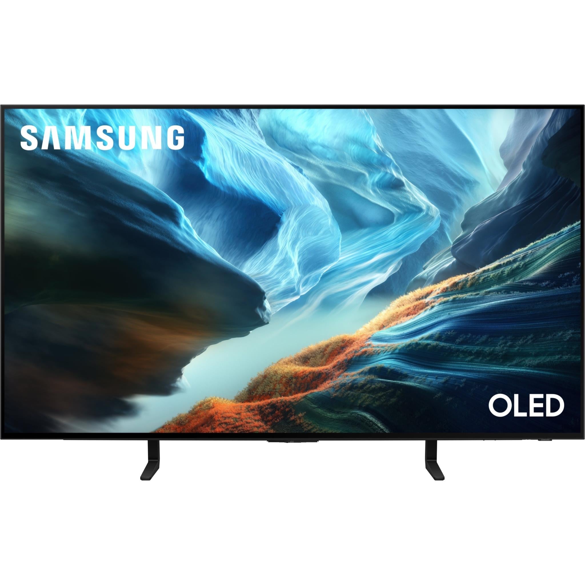 Samsung OLED 4K glare-free Smart TV with OLED branding on screen