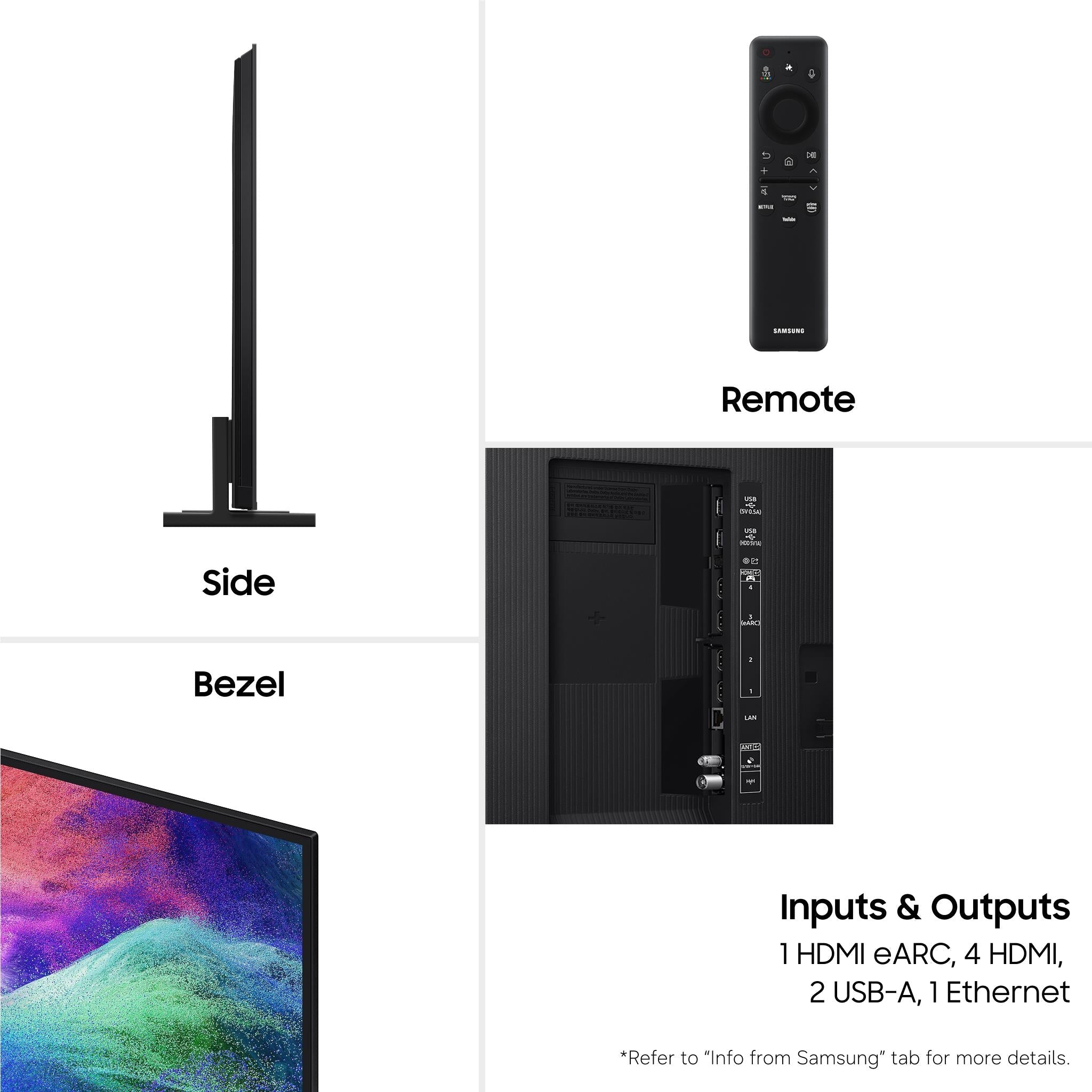 Samsung R85H 65 inch Micro RGB 4K smart TV, black, image 3 - Large TVs - 65" to 75" at Tech Supply Shed NZ