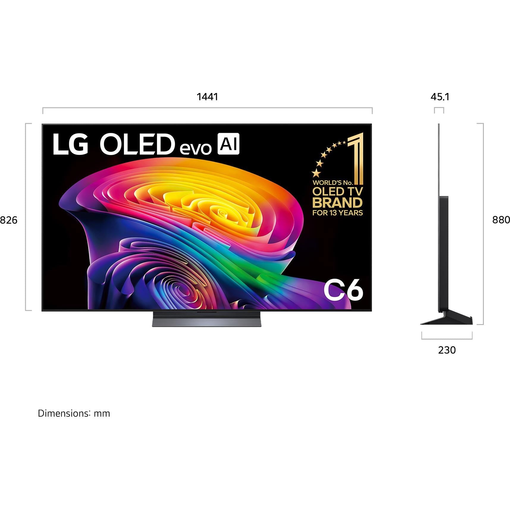 LG OLED evo C6 65 inch AI 4K Smart TV, image 4 - Large TVs - 65" to 75" at Tech Supply Shed NZ