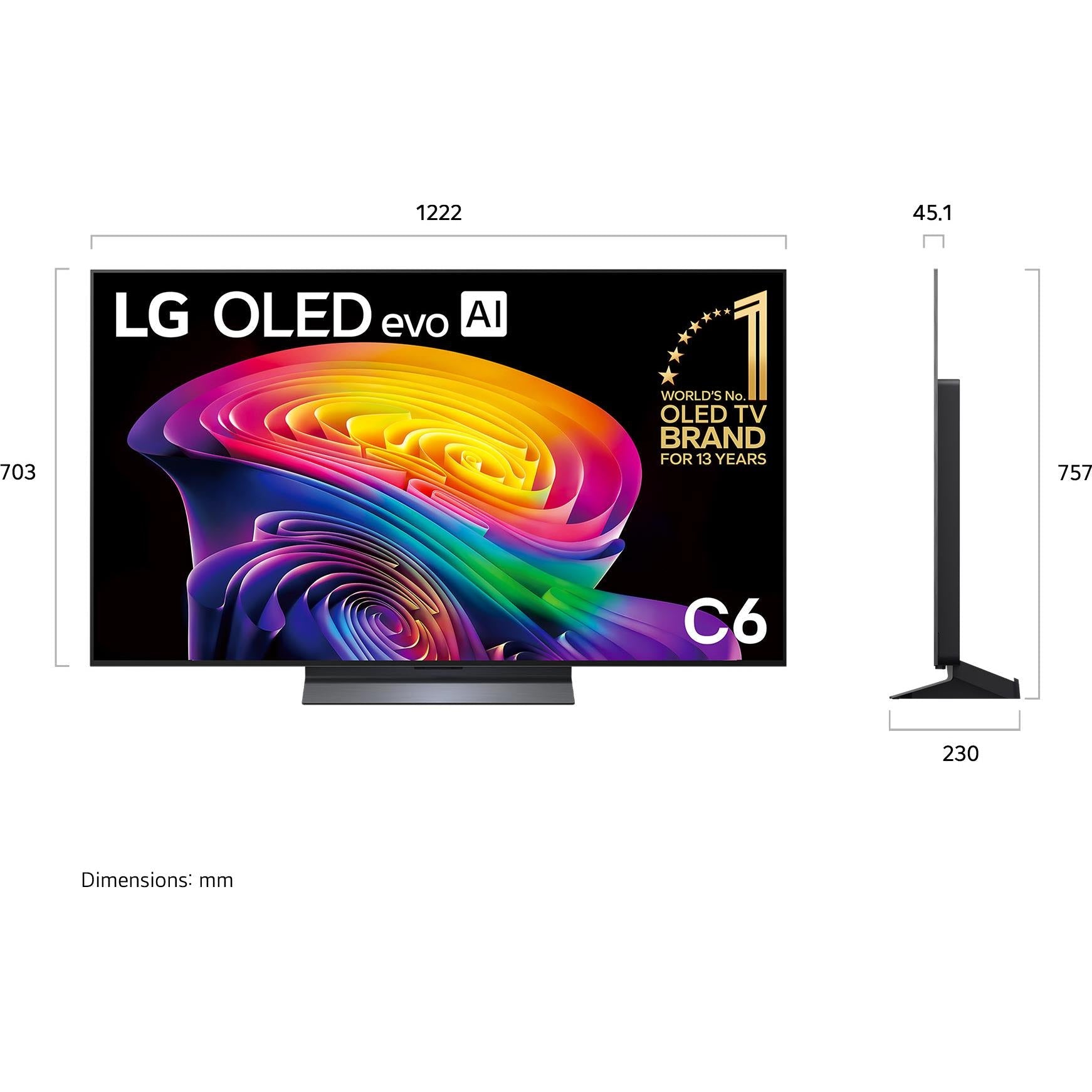 LG OLED evo AI C6 55 inch 4K smart TV, image 4 - Mid-Size TVs - 43" to 55" at Tech Supply Shed NZ