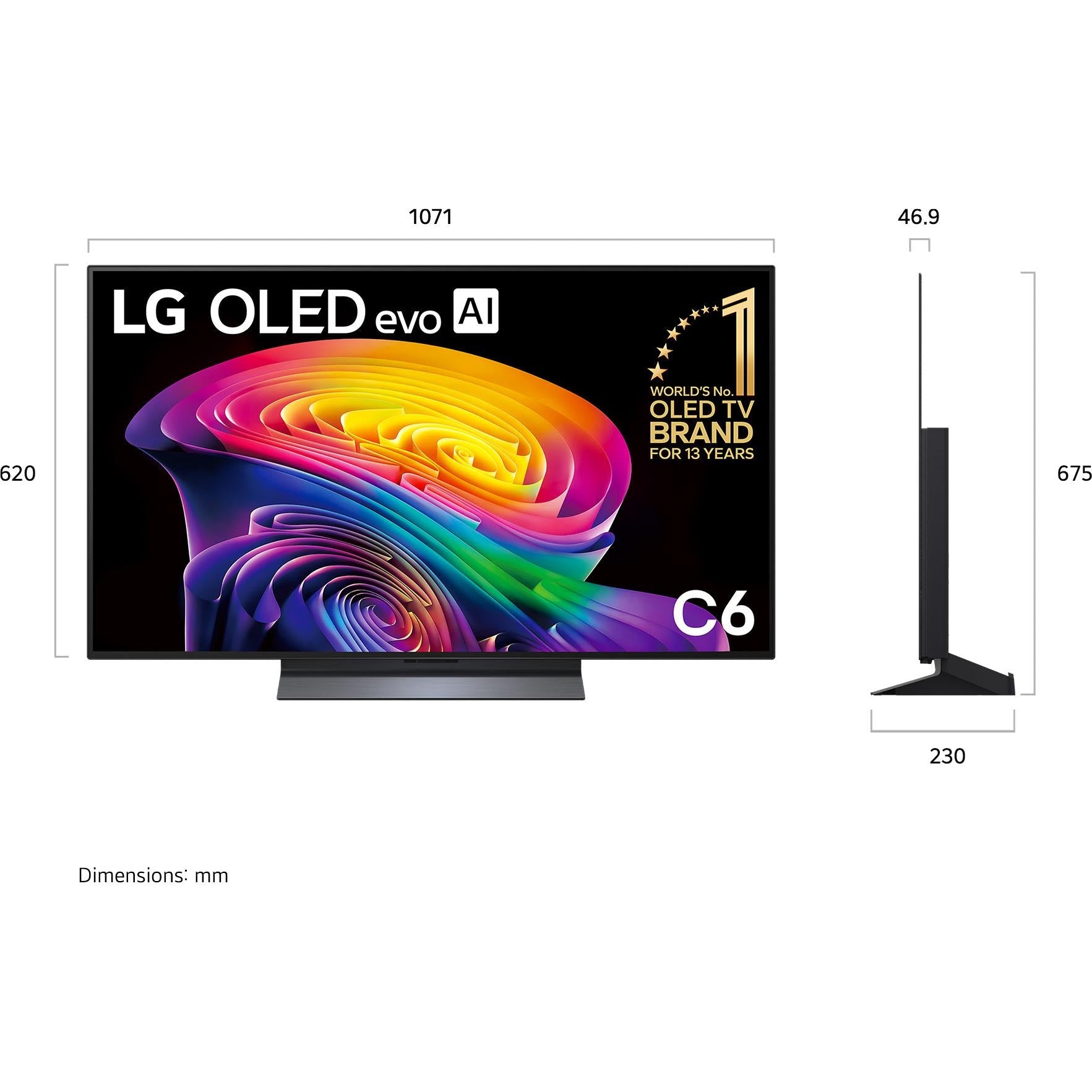 LG OLED evo AI C6 48 inch 4K smart TV, image 4 - Mid-Size TVs - 43" to 55" at Tech Supply Shed NZ