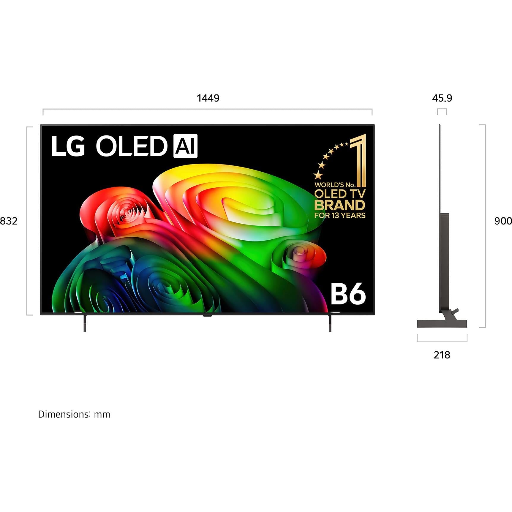 LG OLED B6 65 inch AI 4K Smart TV, image 4 - Large TVs - 65" to 75" at Tech Supply Shed NZ