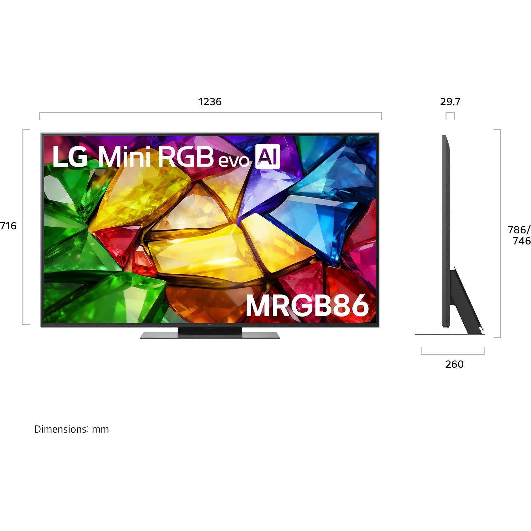 LG MRGB86 55 inch Mini RGB evo 4K UHD LED smart TV, image 4 - Mid-Size TVs - 43" to 55" at Tech Supply Shed NZ