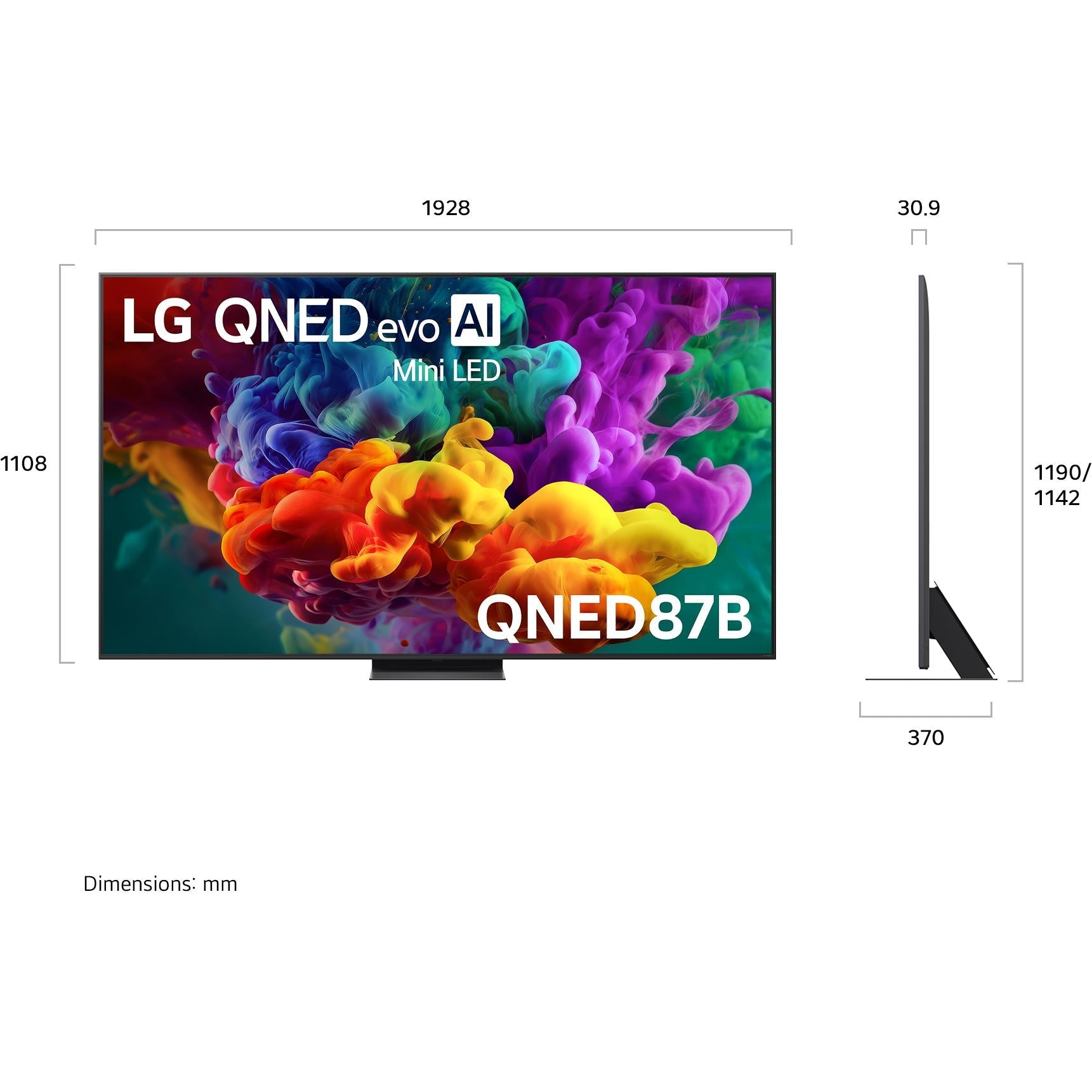 LG 86 inch QNED87 evo AI UHD 4K LED smart TV, image 4 - Extra Large TVs - 85" and Above at Tech Supply Shed NZ