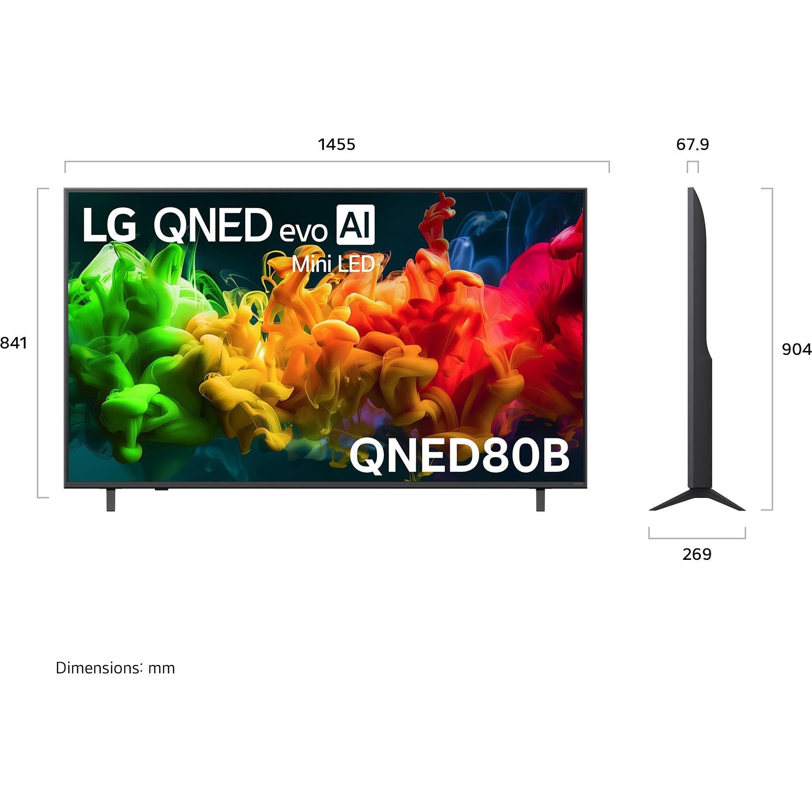 LG QNED80B 65 inch Mini LED 4K Smart TV, image 4 - Large TVs - 65" to 75" at Tech Supply Shed NZ