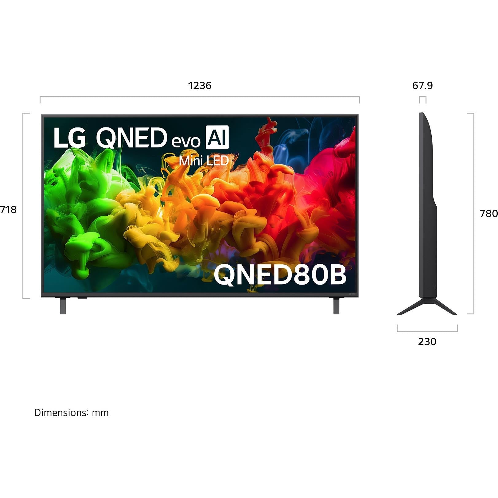 LG QNED80B 55 inch evo Mini LED 4K smart TV, image 4 - Mid-Size TVs - 43" to 55" at Tech Supply Shed NZ