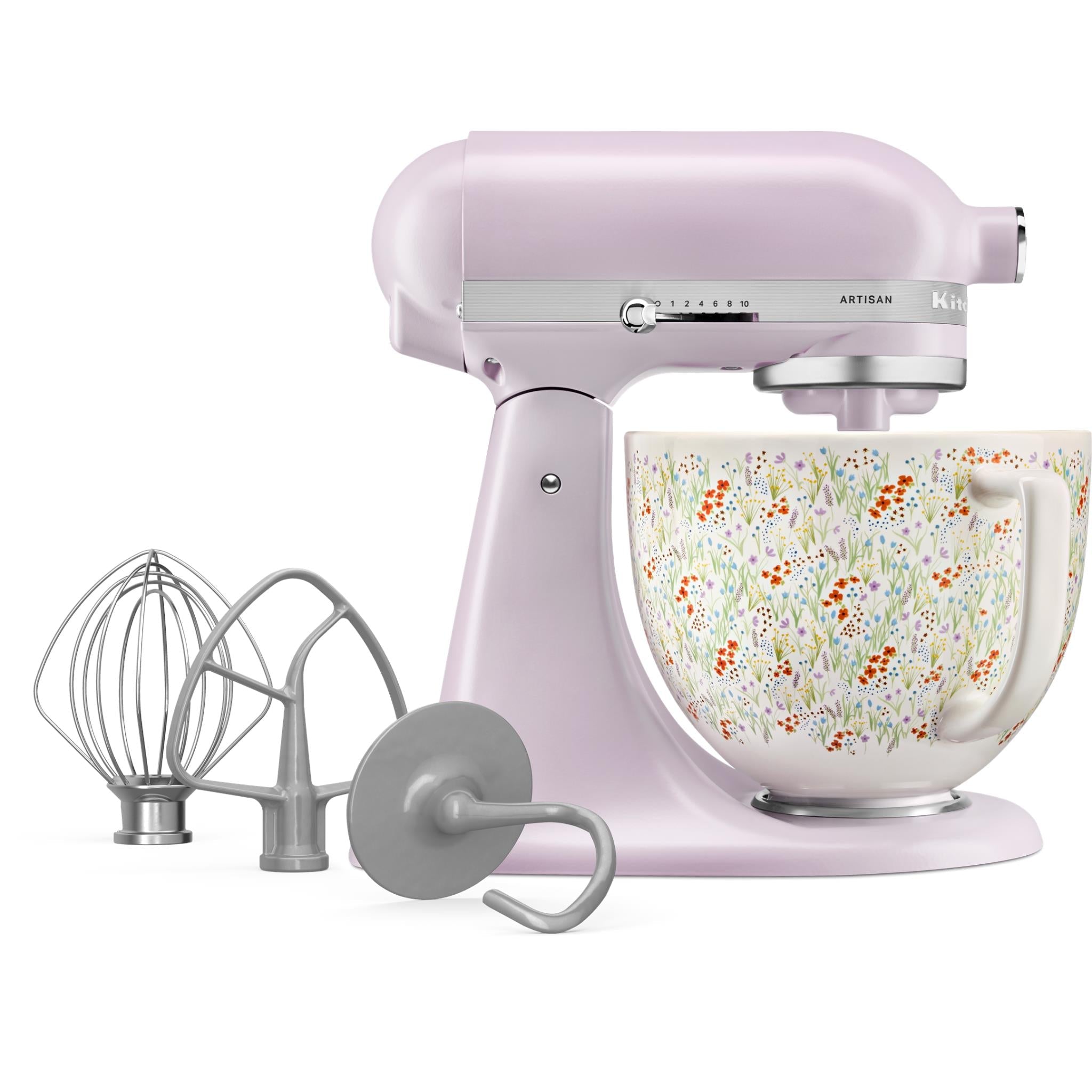 KitchenAid KSM156 4.7L Artisan Stand Mixer with Ceramic Floral Bowl