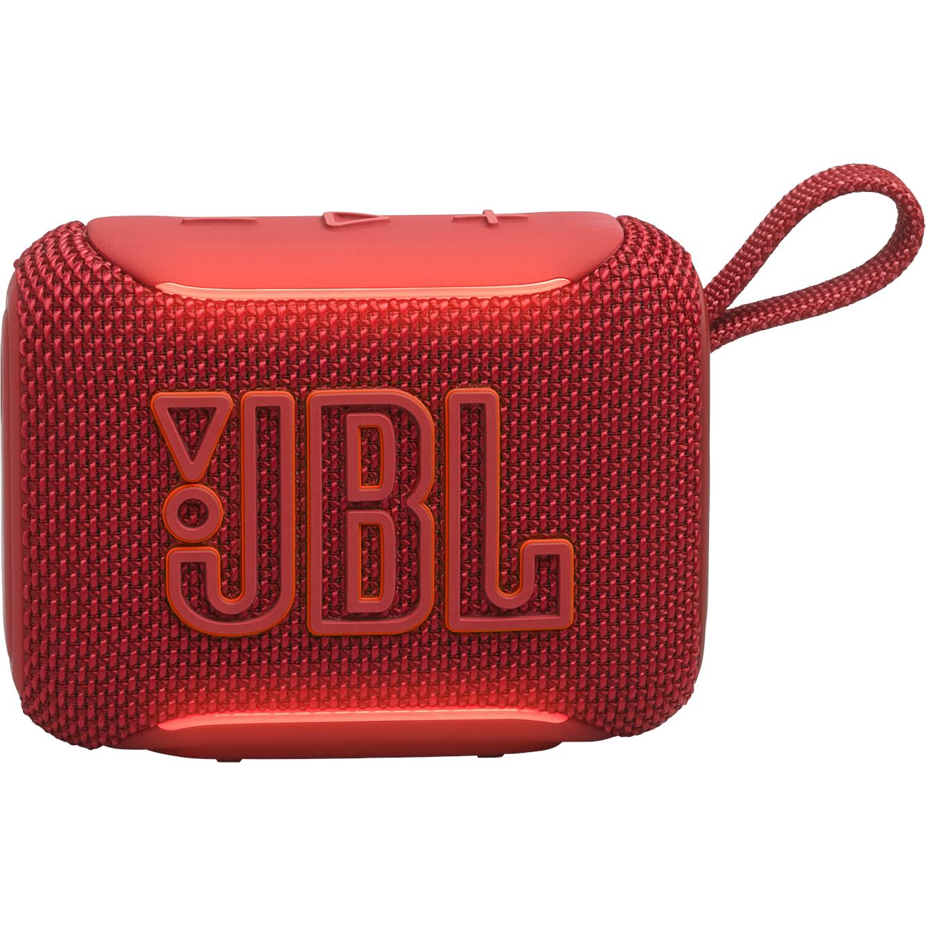 JBL Go 5 mini Bluetooth speaker in red, image 2 - Portable Speakers at Tech Supply Shed NZ