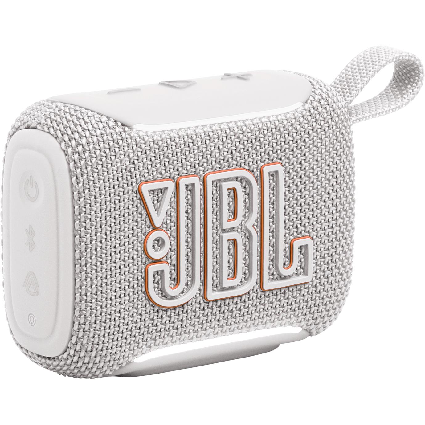 JBL Go 5 mini Bluetooth speaker in white - Portable Speakers at Tech Supply Shed NZ