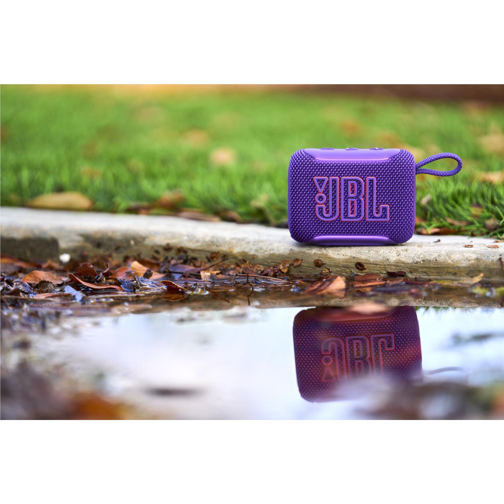 JBL Go 5 mini Bluetooth speaker in purple, image 8 - Portable Speakers at Tech Supply Shed NZ