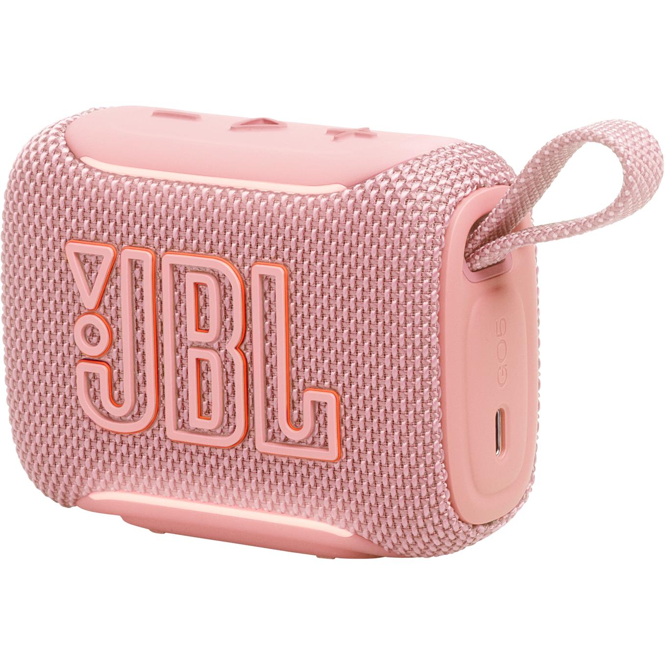 JBL Go 5 mini Bluetooth speaker in pink, image 3 - Portable Speakers at Tech Supply Shed NZ