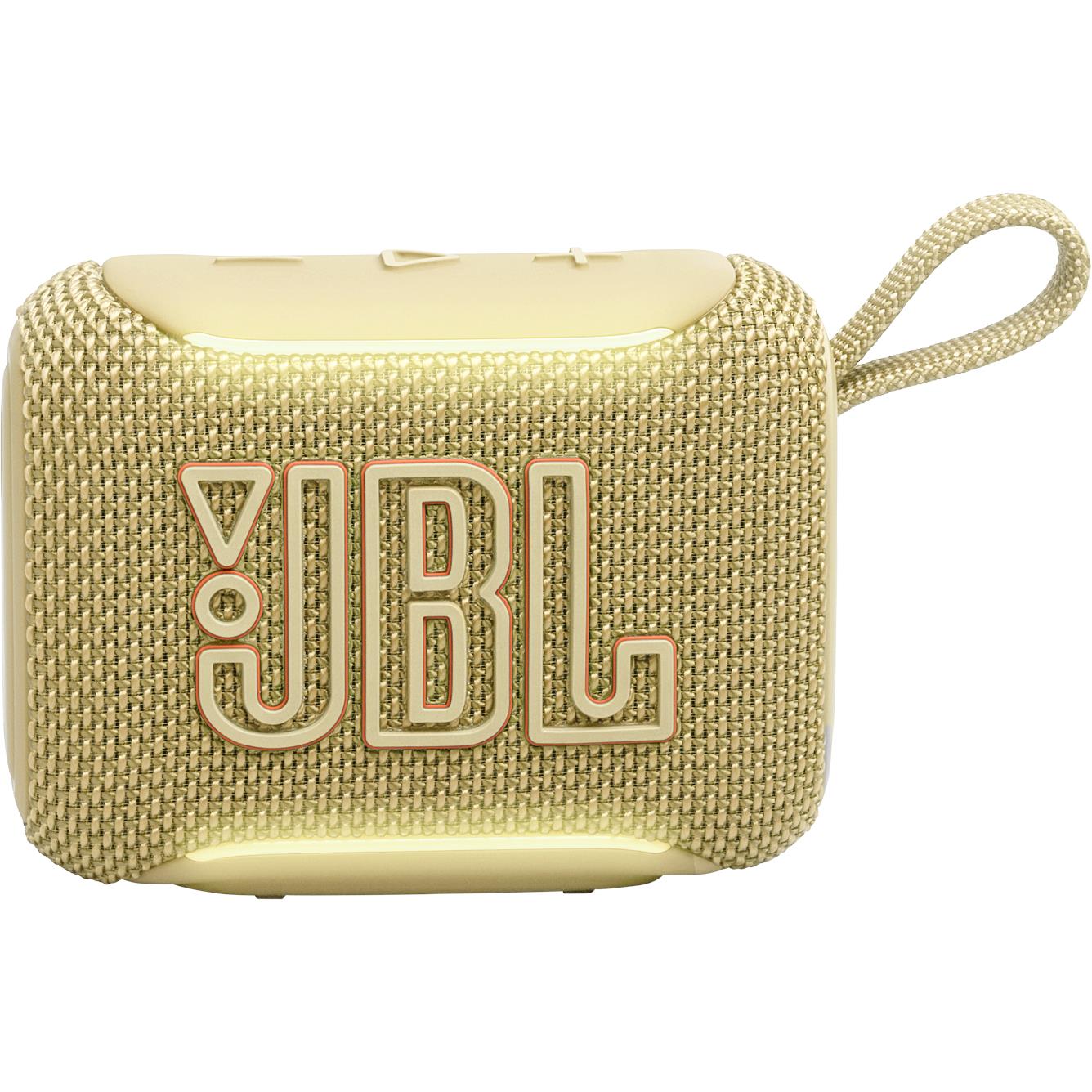 JBL Go 5 mini Bluetooth speaker in yellow, image 2 - Portable Speakers at Tech Supply Shed NZ