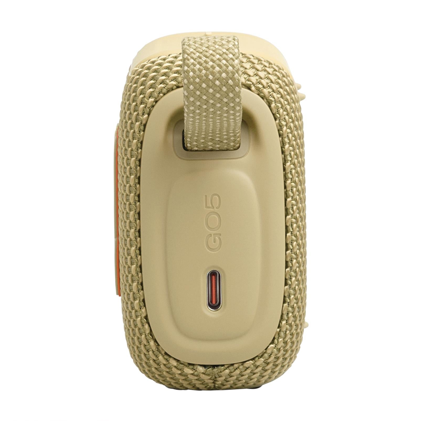 JBL Go 5 mini Bluetooth speaker in yellow, image 7 - Portable Speakers at Tech Supply Shed NZ