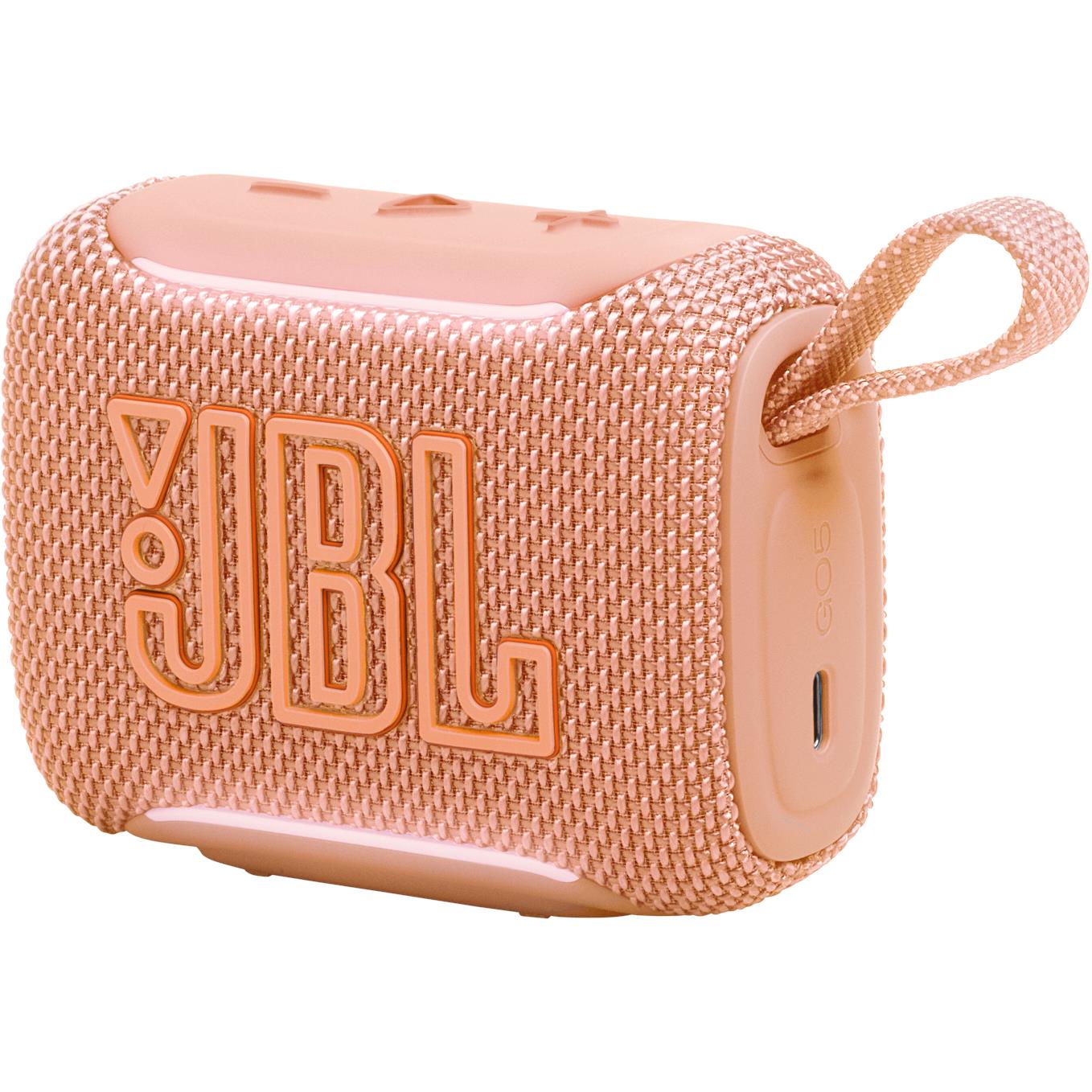 JBL Go 5 mini Bluetooth speaker in orange, image 3 - Portable Speakers at Tech Supply Shed NZ