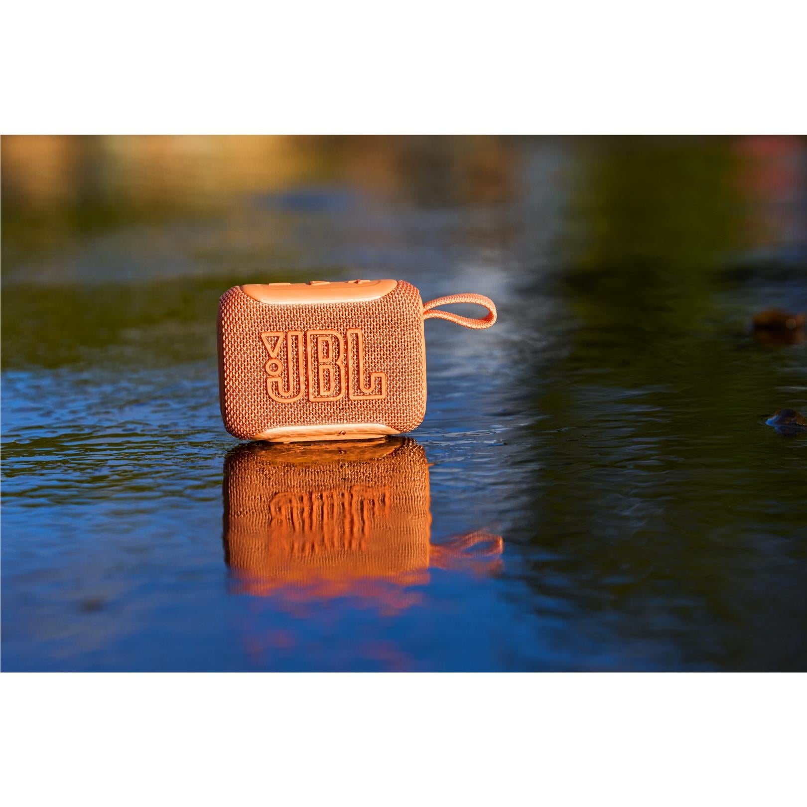JBL Go 5 mini Bluetooth speaker in orange, image 7 - Portable Speakers at Tech Supply Shed NZ