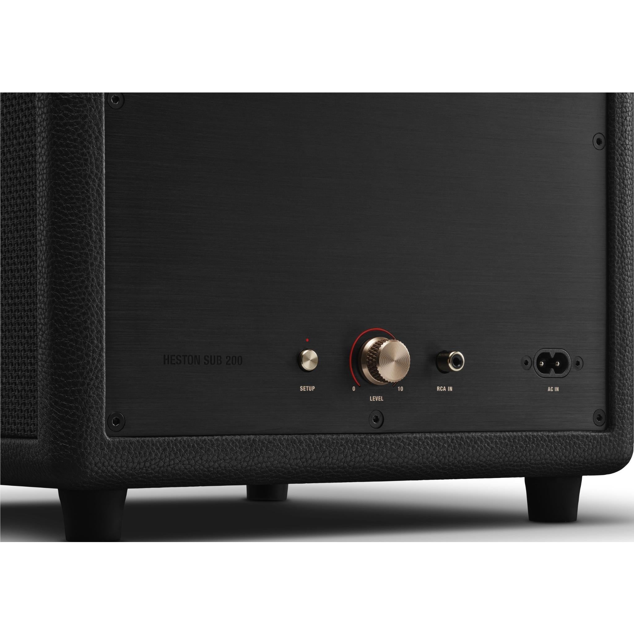 Marshall Heston Sub 200 wireless subwoofer in black, image 8 - Subwoofers at Tech Supply Shed NZ