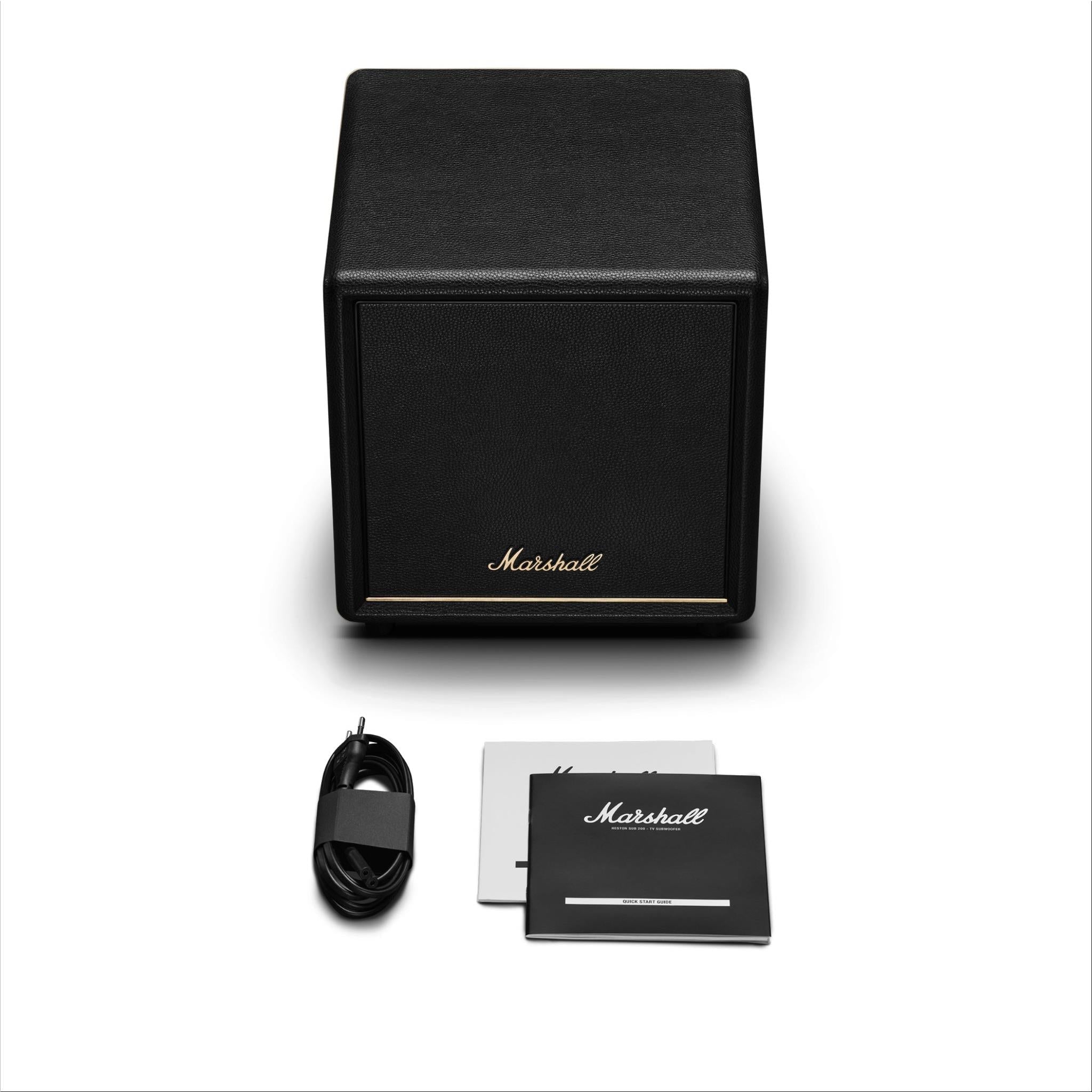 Marshall Heston Sub 200 wireless subwoofer in black, image 9 - Subwoofers at Tech Supply Shed NZ