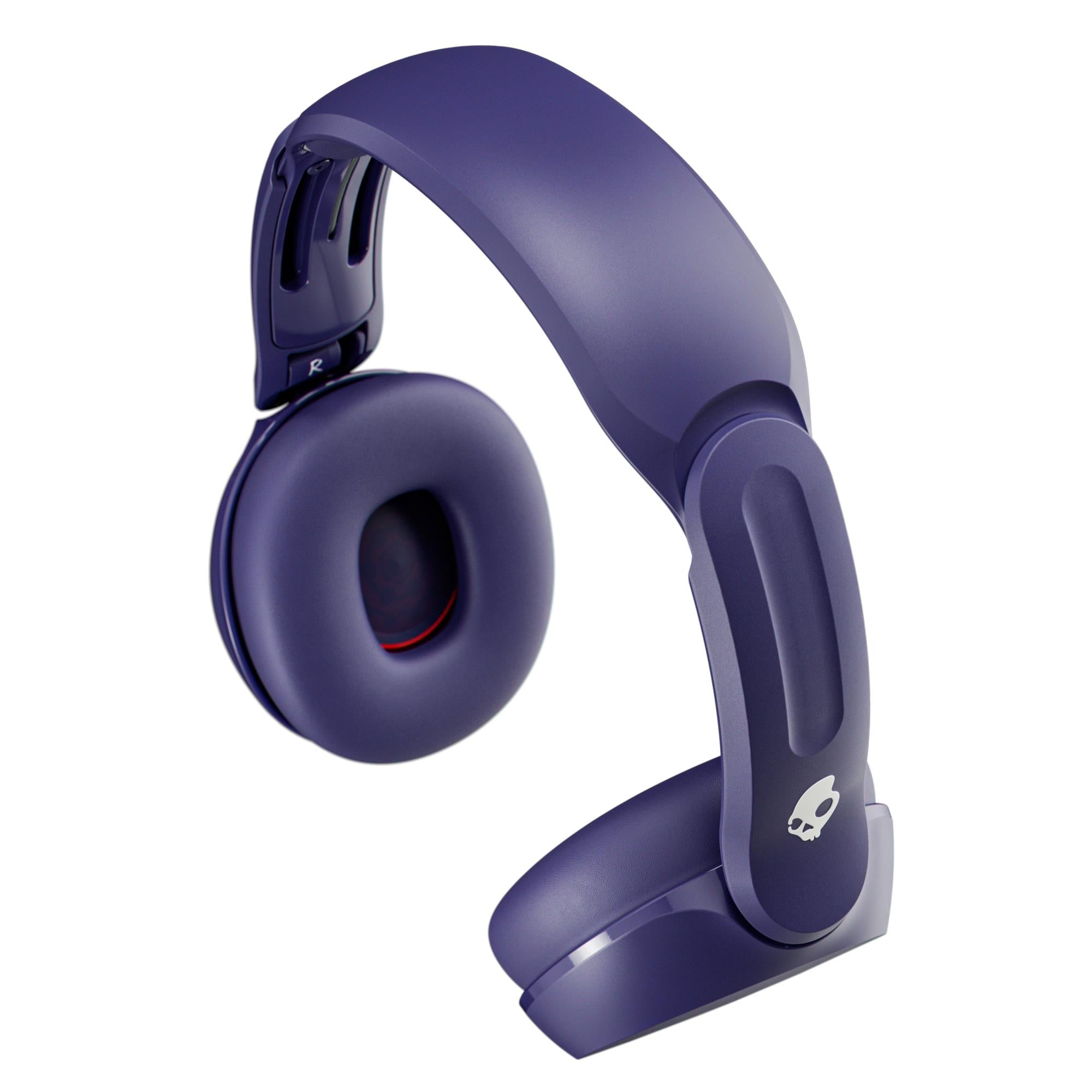 Wireless over-ear headphones side view with cushioned pads and adjustable headband