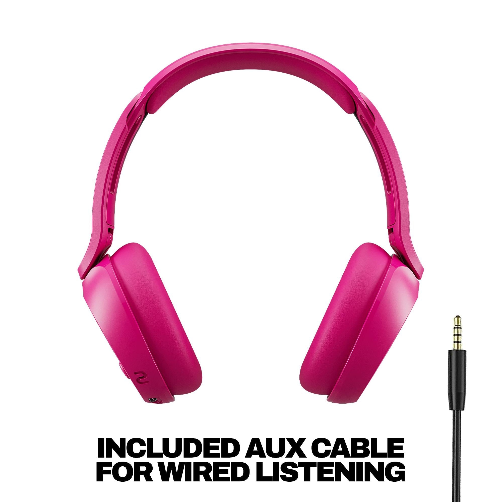 Skullcandy Icon 180 over-ear headphones in Crazy Pink, image 5 - Over-Ear Headphones at Tech Supply Shed NZ