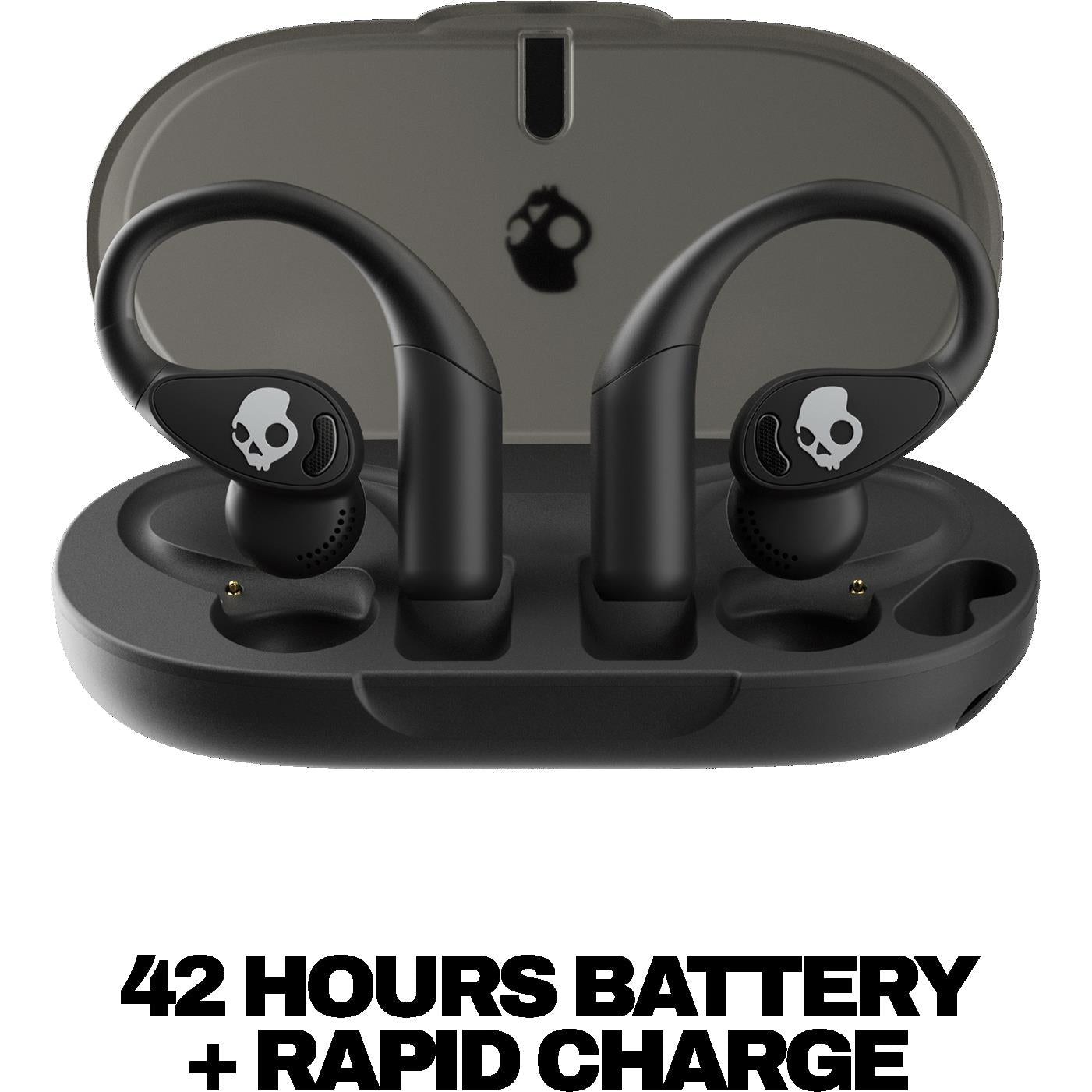 Skullcandy Push 540 Open true wireless open-ear earbuds in true black, image 2 - Open-Ear Headphones at Tech Supply Shed NZ