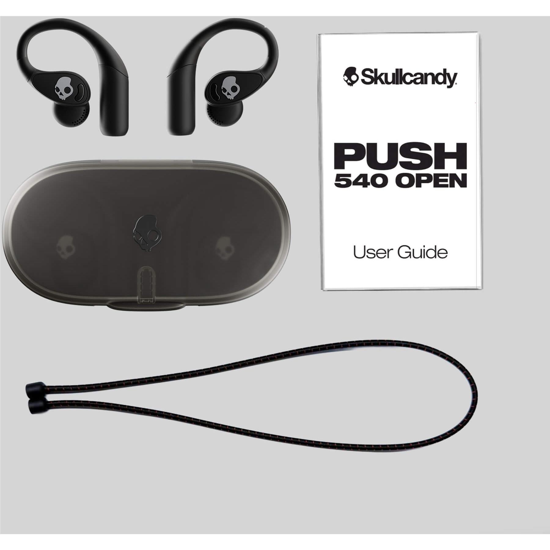 Skullcandy Push 540 Open true wireless open-ear earbuds in true black, image 9 - Open-Ear Headphones at Tech Supply Shed NZ