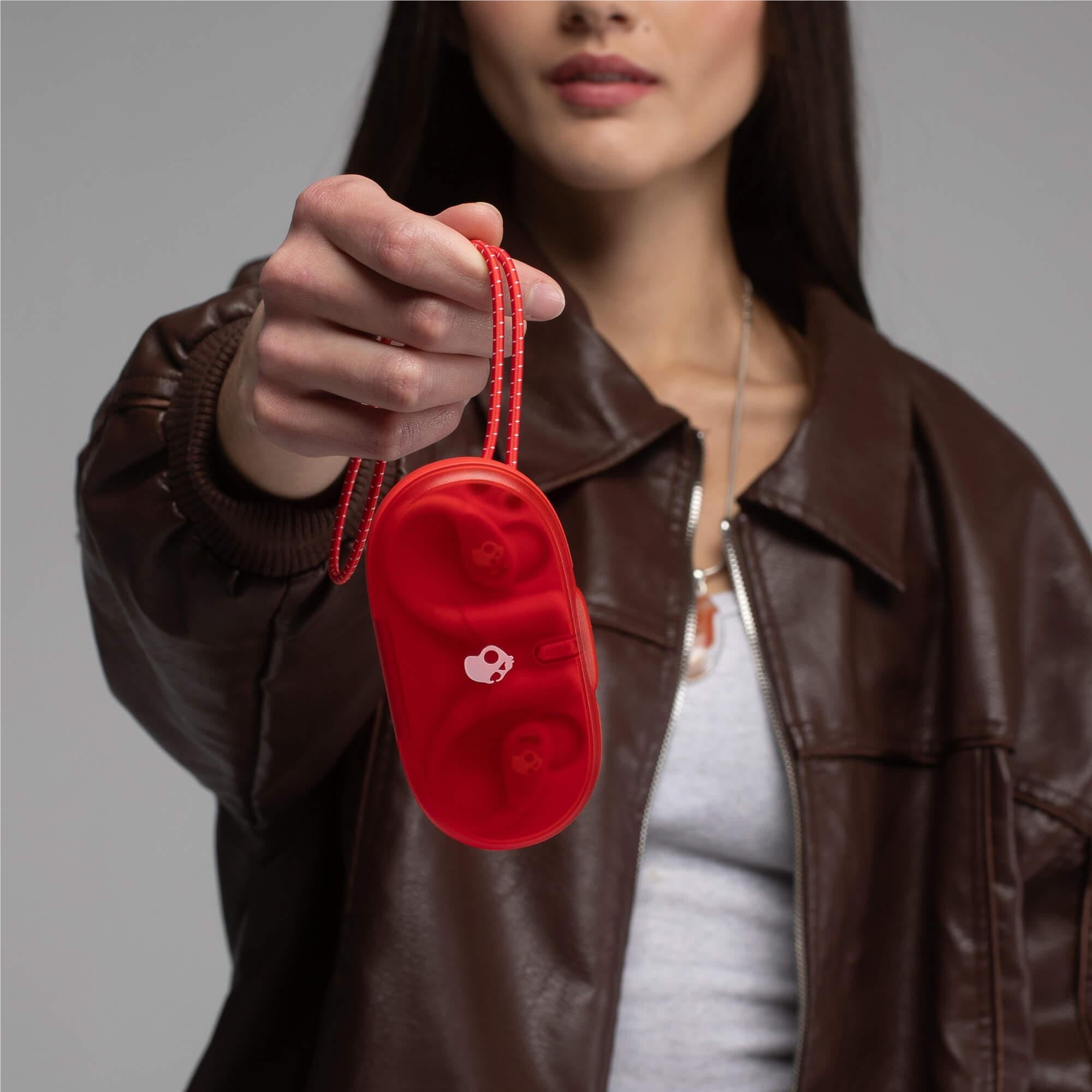 Skullcandy Push 540 Open true wireless open-ear earbuds in plasma red, image 6 - Open-Ear Headphones at Tech Supply Shed NZ