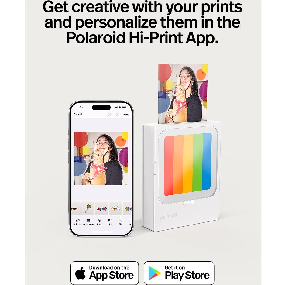 Polaroid Hi-Print 3x3 photo printer Everything Box with 60 sheets, image 10 - Instant Cameras & Film at Tech Supply Shed NZ